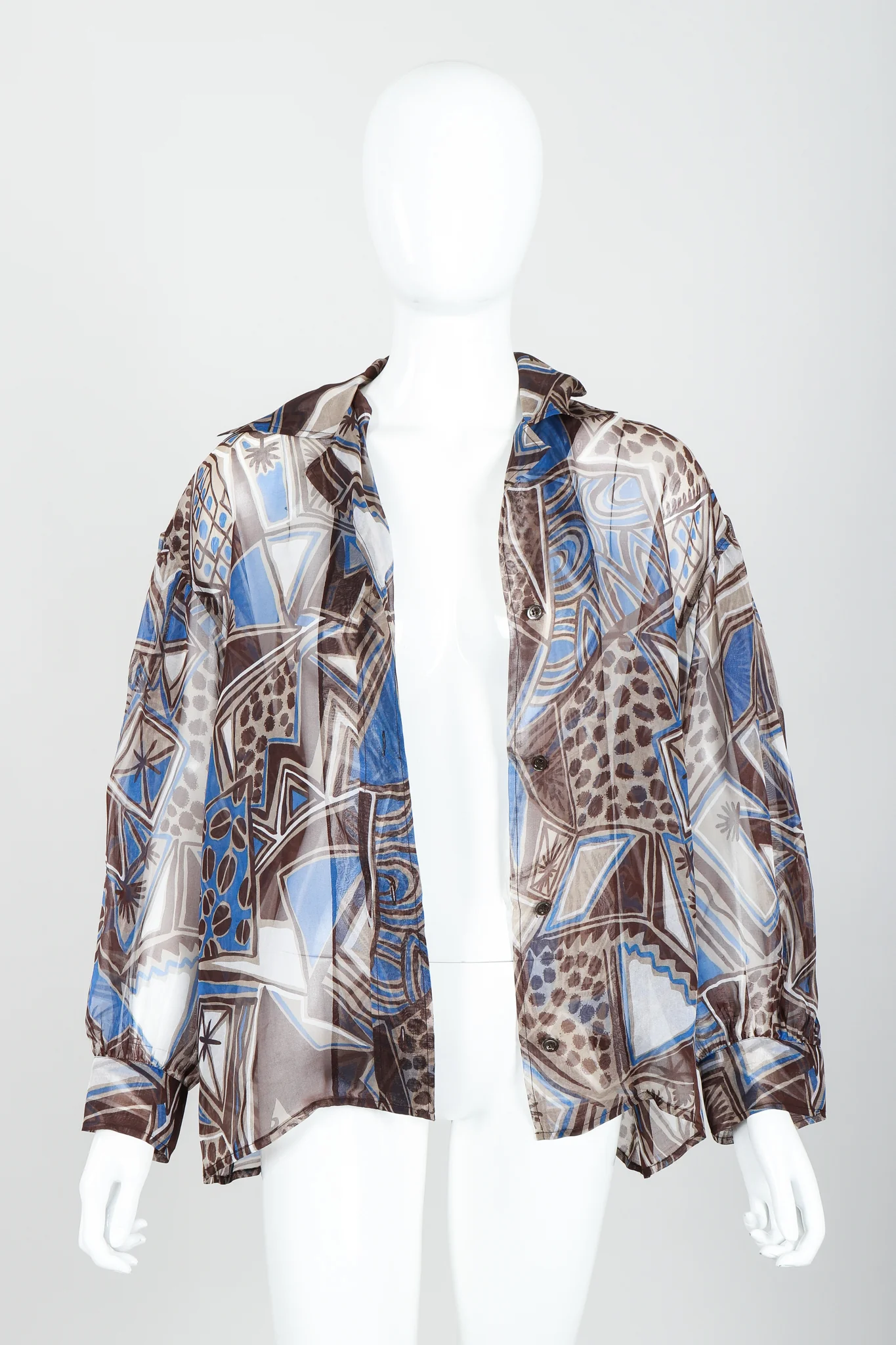 Wax Print Organza Blouse - Image 5