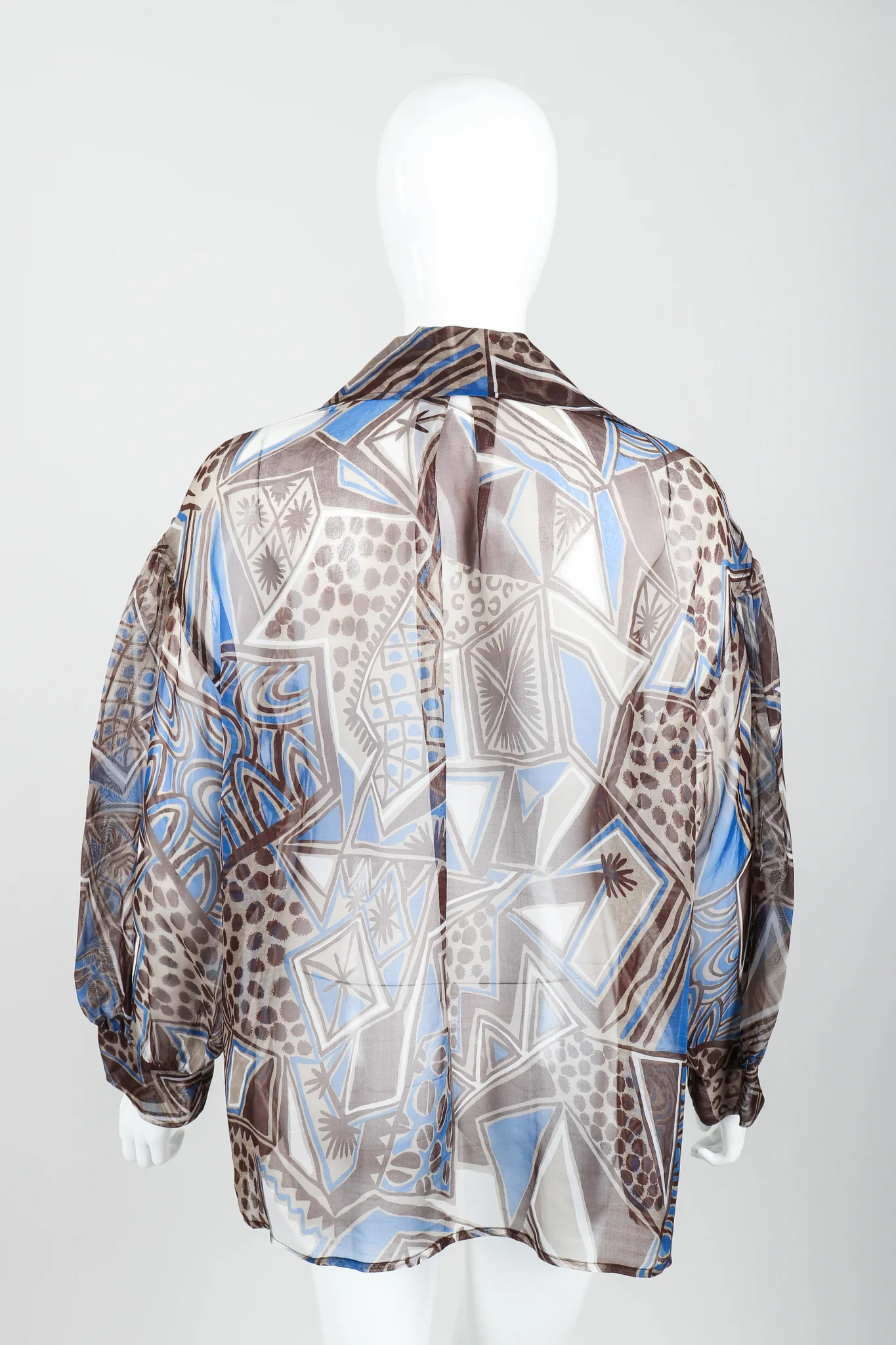 Wax Print Organza Blouse - Image 6