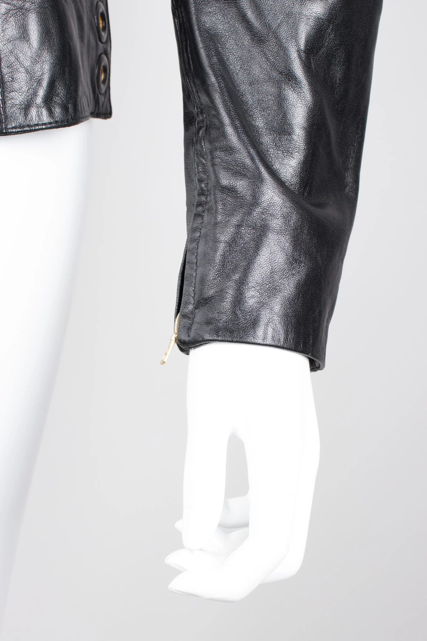 Shell Embellished Leather Jacket - Image 10