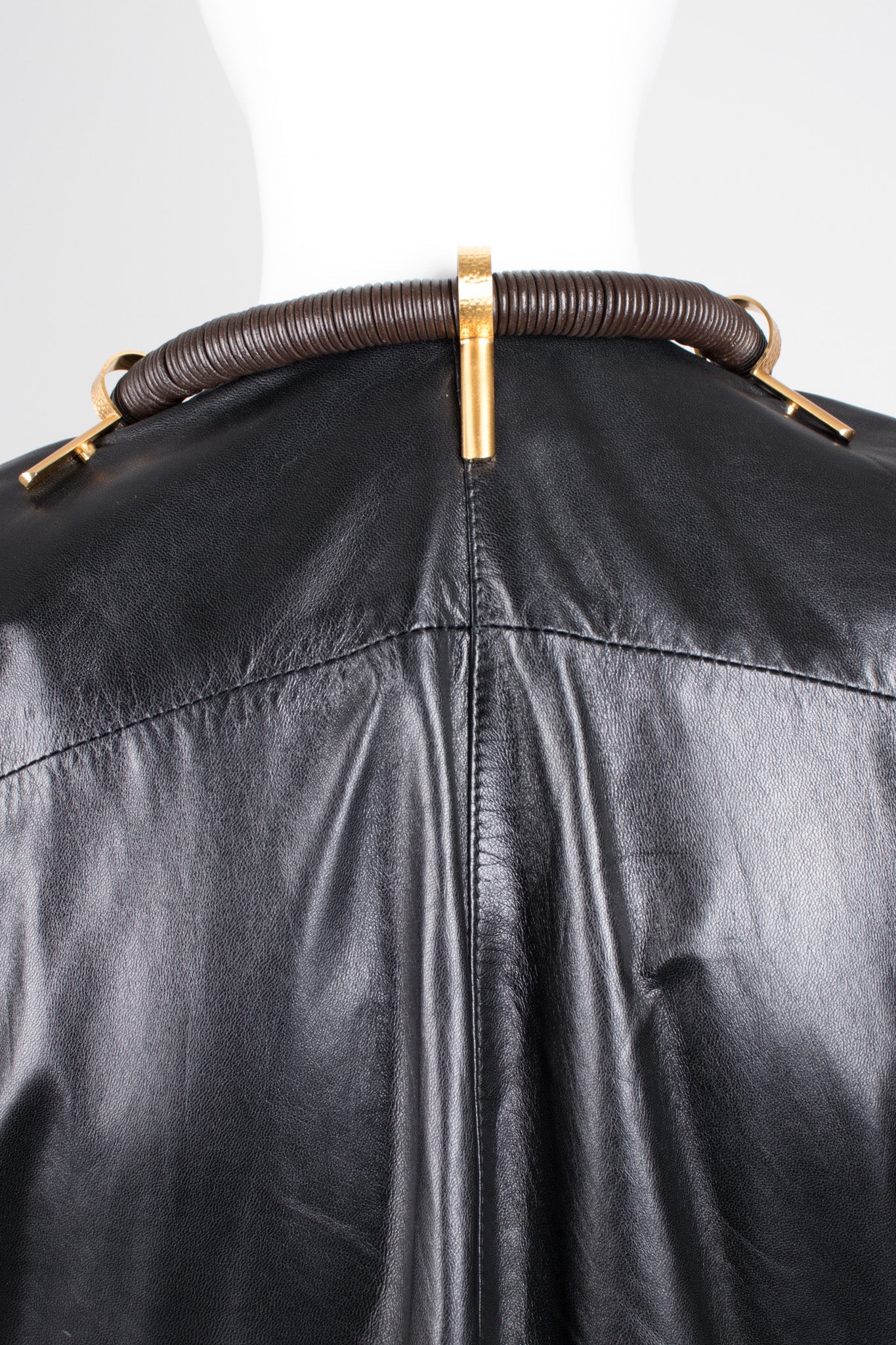 Shell Embellished Leather Jacket - Image 11