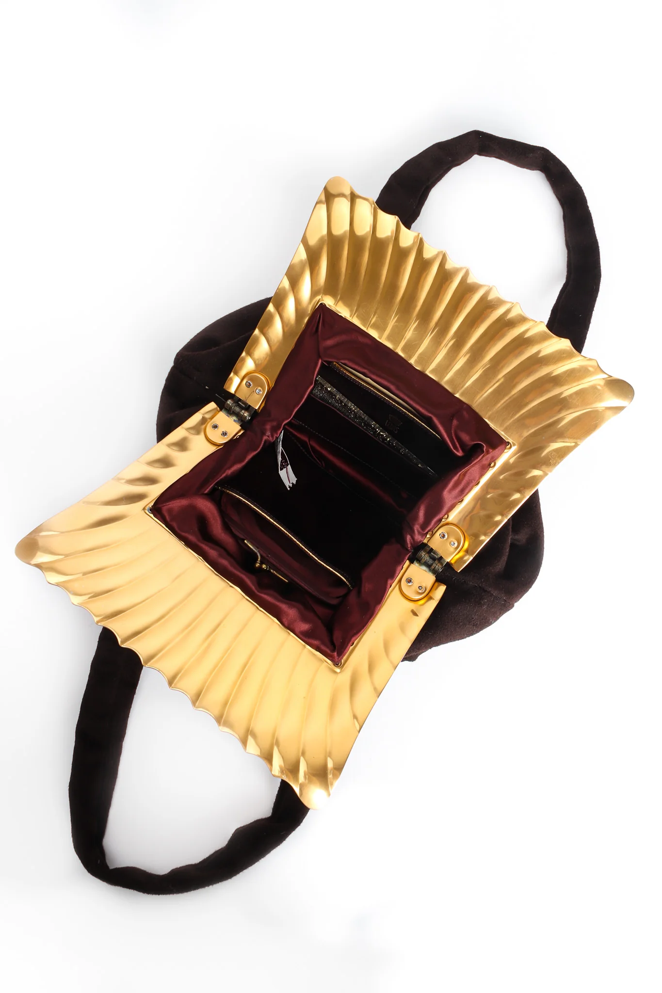 Shell Frame Wool Pouch Bag - Image 10