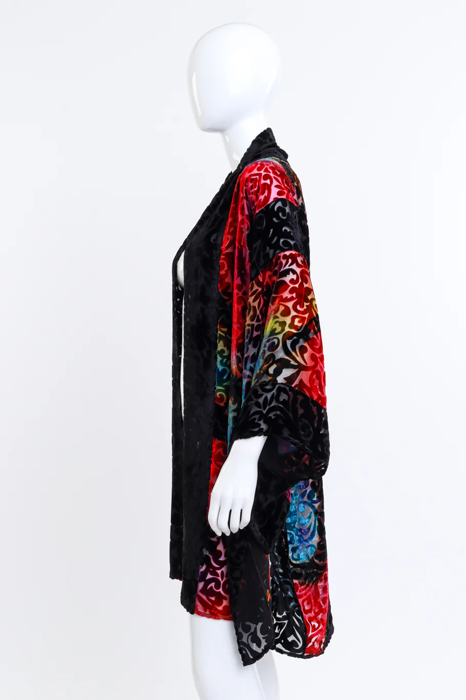 Shibori Velvet Burnout Short Kimono - Image 3