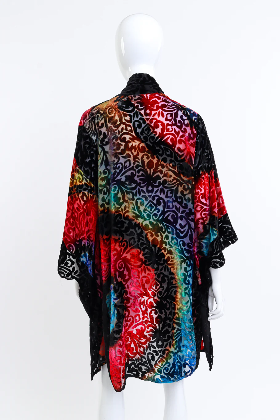 Shibori Velvet Burnout Short Kimono - Image 4