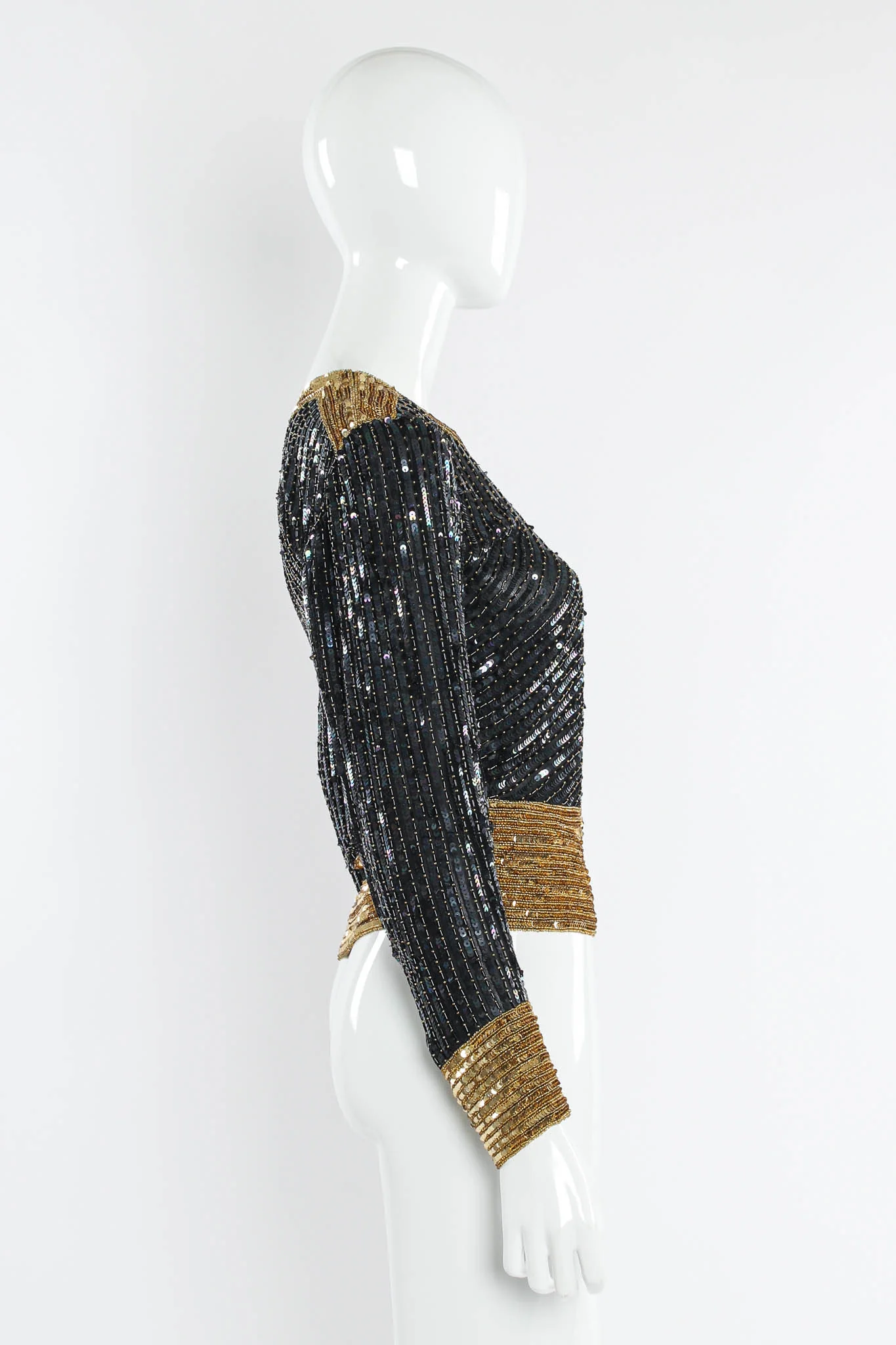 Shimmer Bead & Sequin Silk Top - Image 4