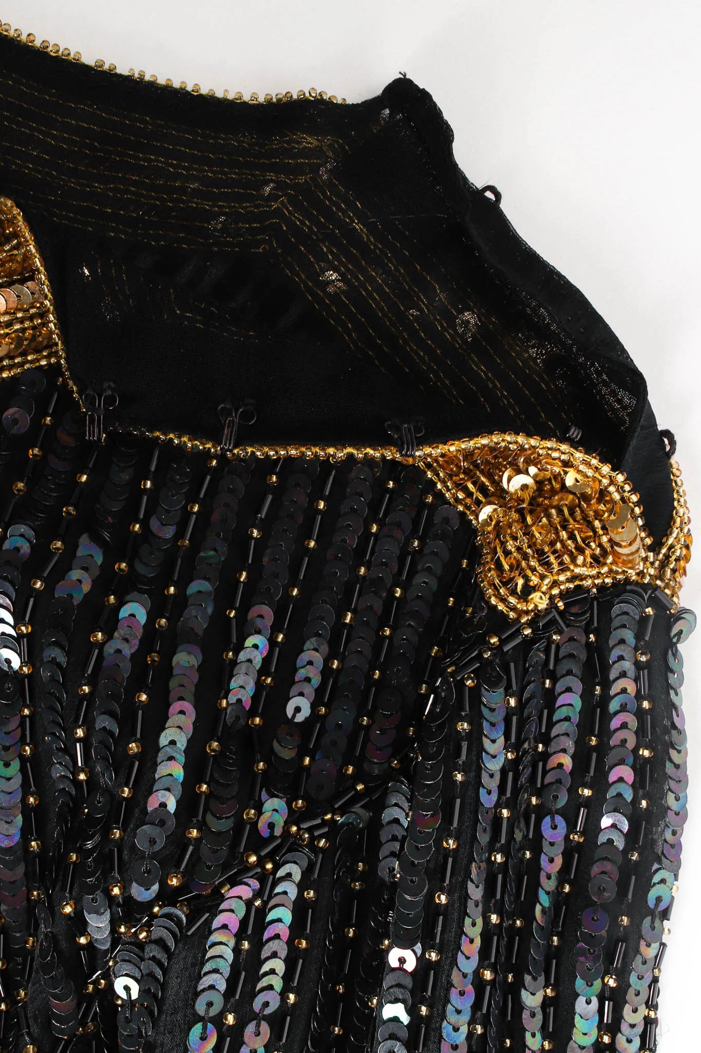 Shimmer Bead & Sequin Silk Top - Image 5