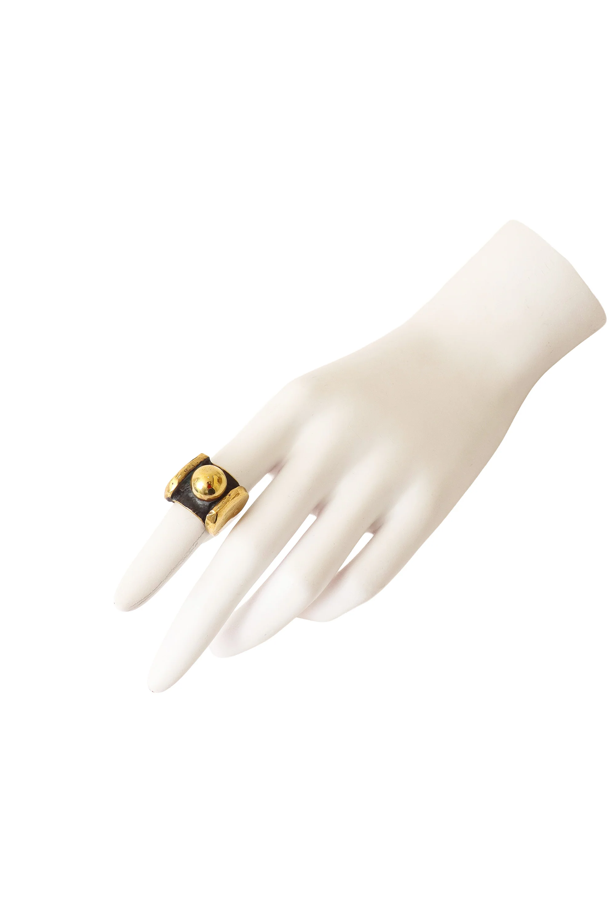 Shiny Golden Sphere Ring - Image 2