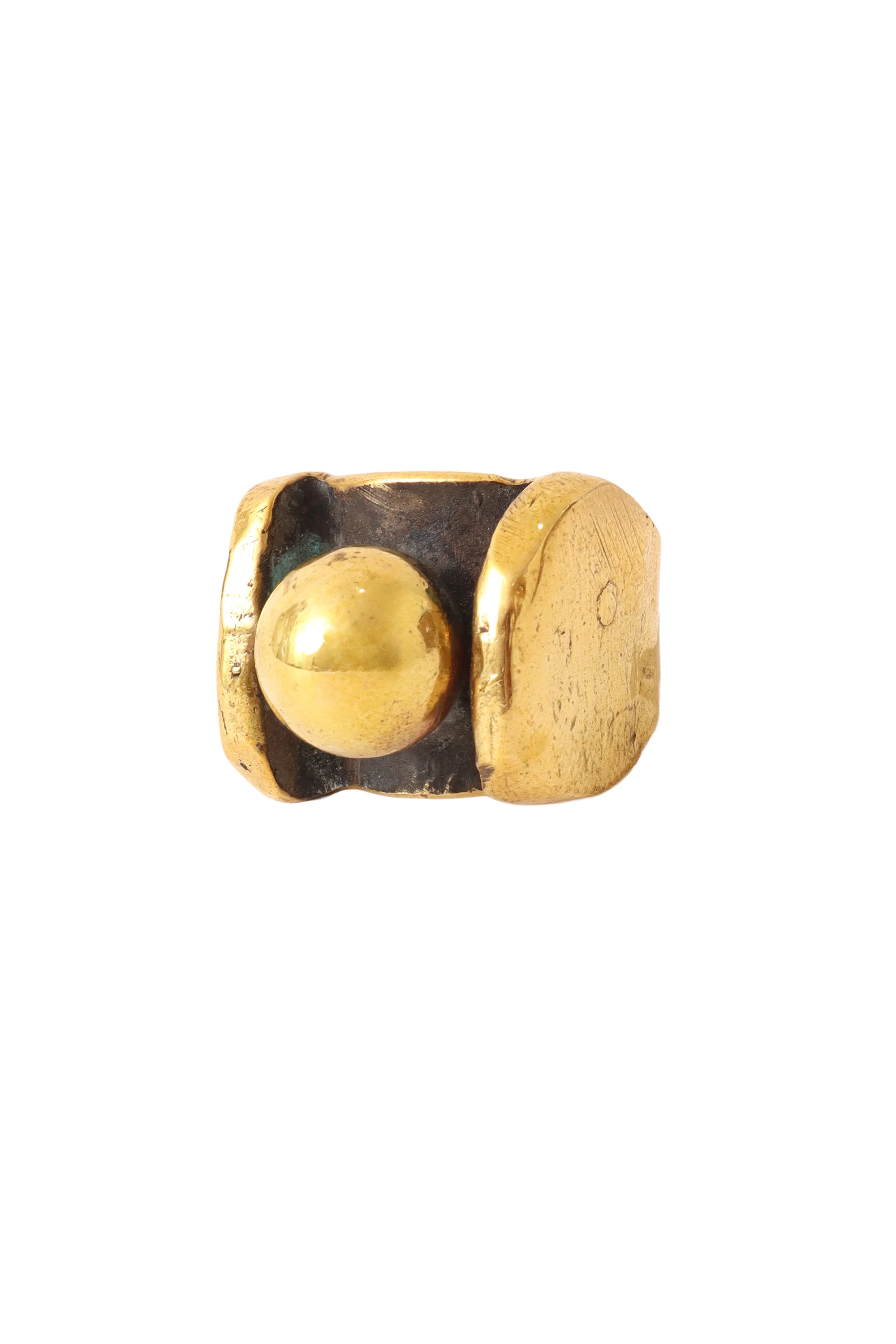 Shiny Golden Sphere Ring - Image 3