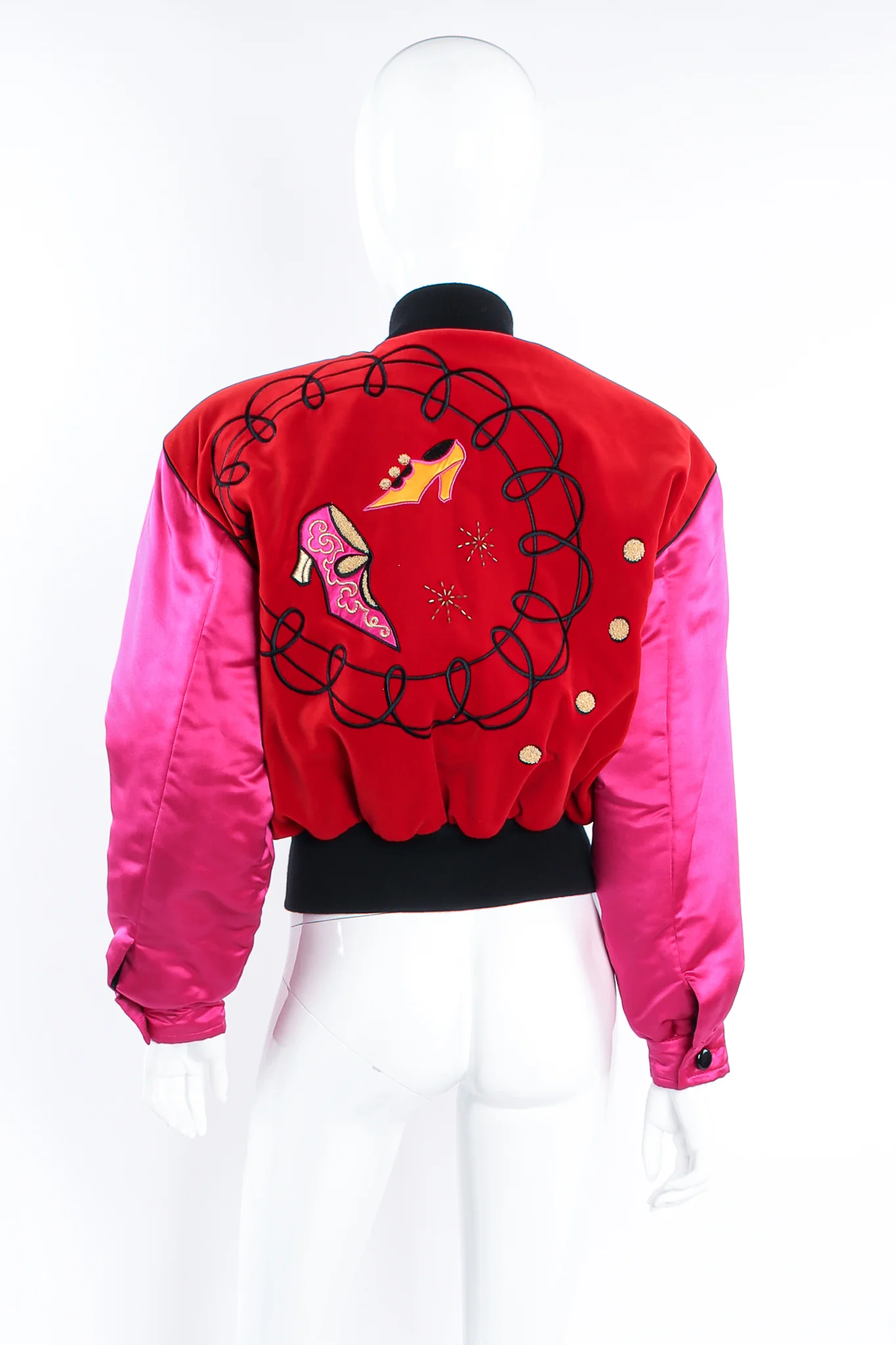 Shoe Embellished Colorblock Bomber Jacket - Image 5