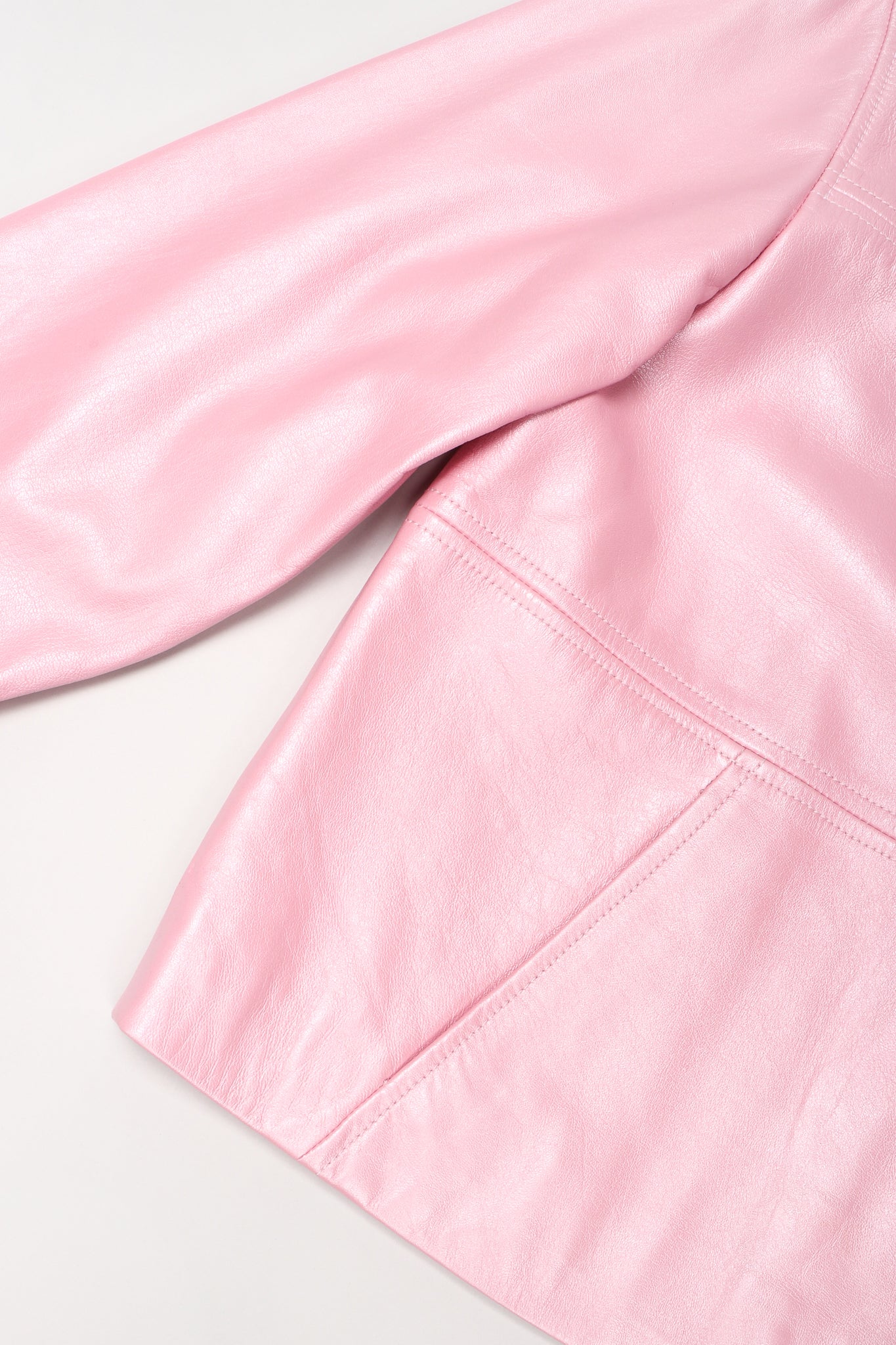 Pearlized Leather Car Coat - Image 8
