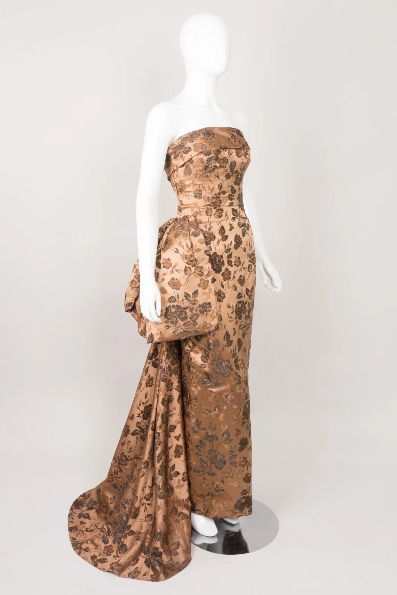Side Bustle Strapless Gown - Image 10