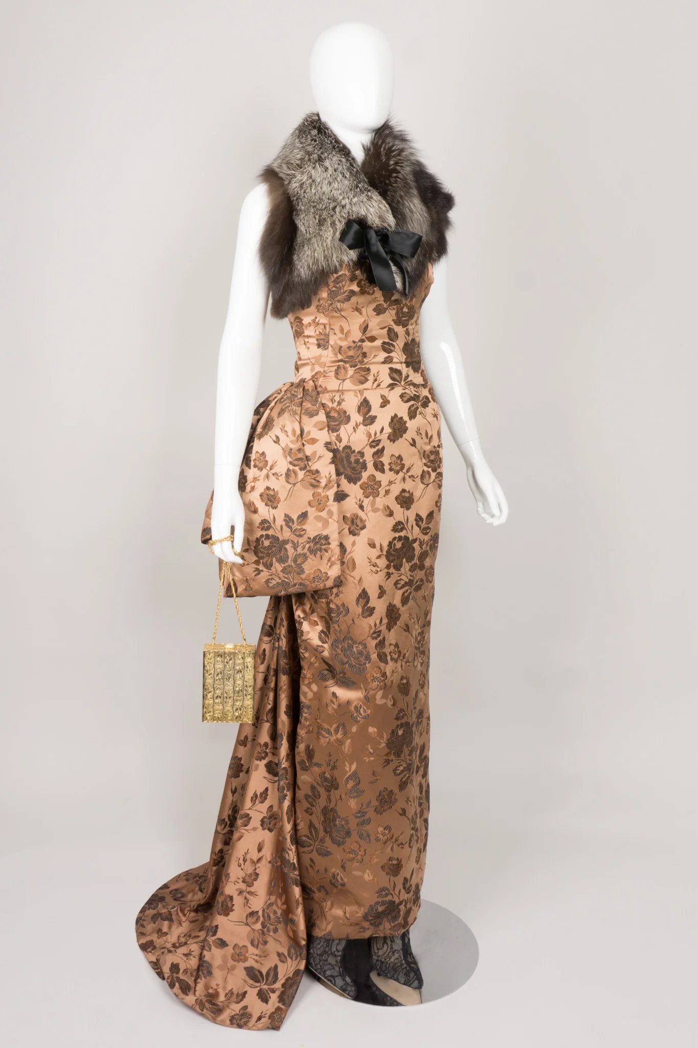 Side Bustle Strapless Gown - Image 12
