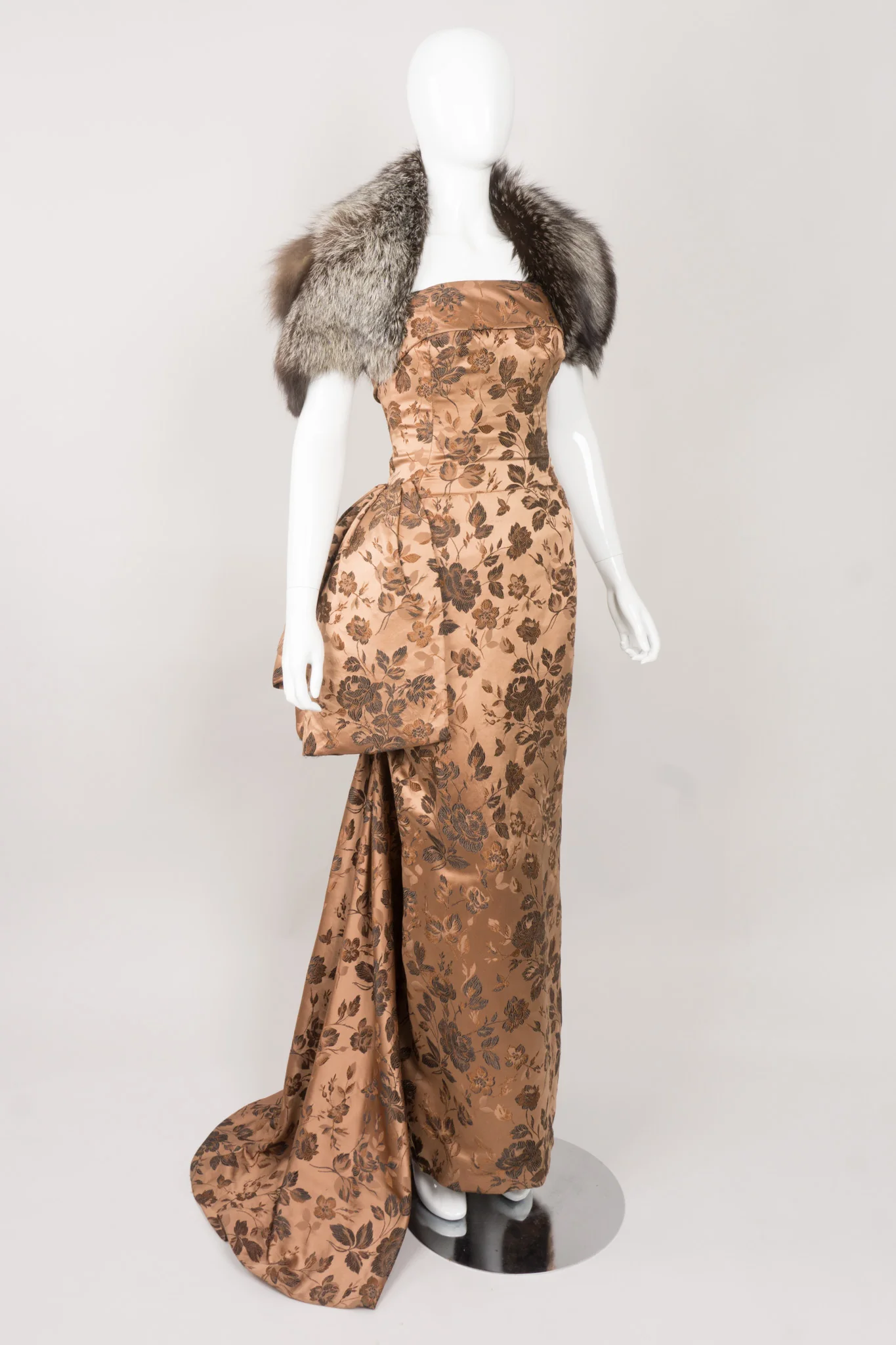 Side Bustle Strapless Gown - Image 13