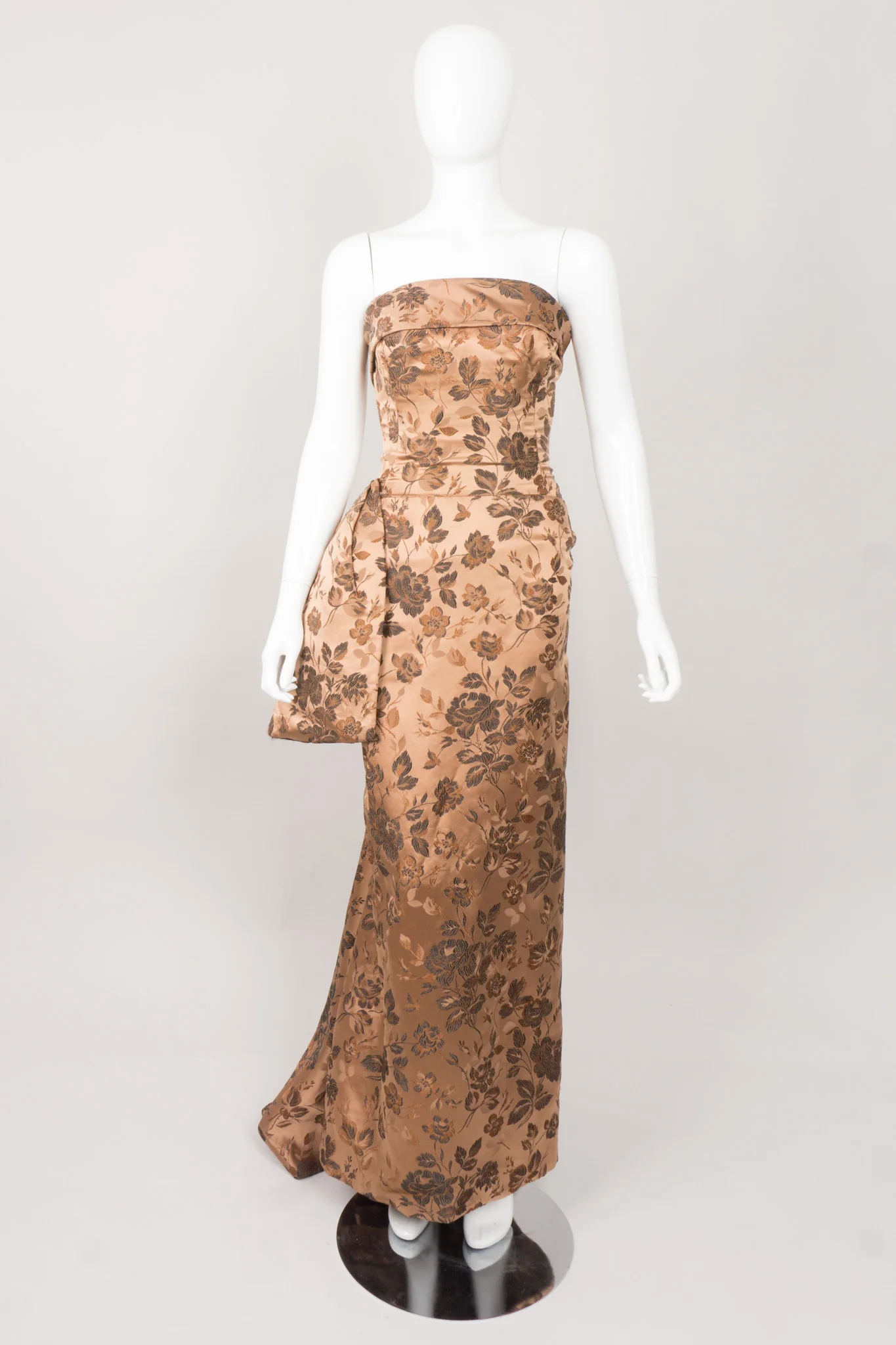 Side Bustle Strapless Gown - Image 3