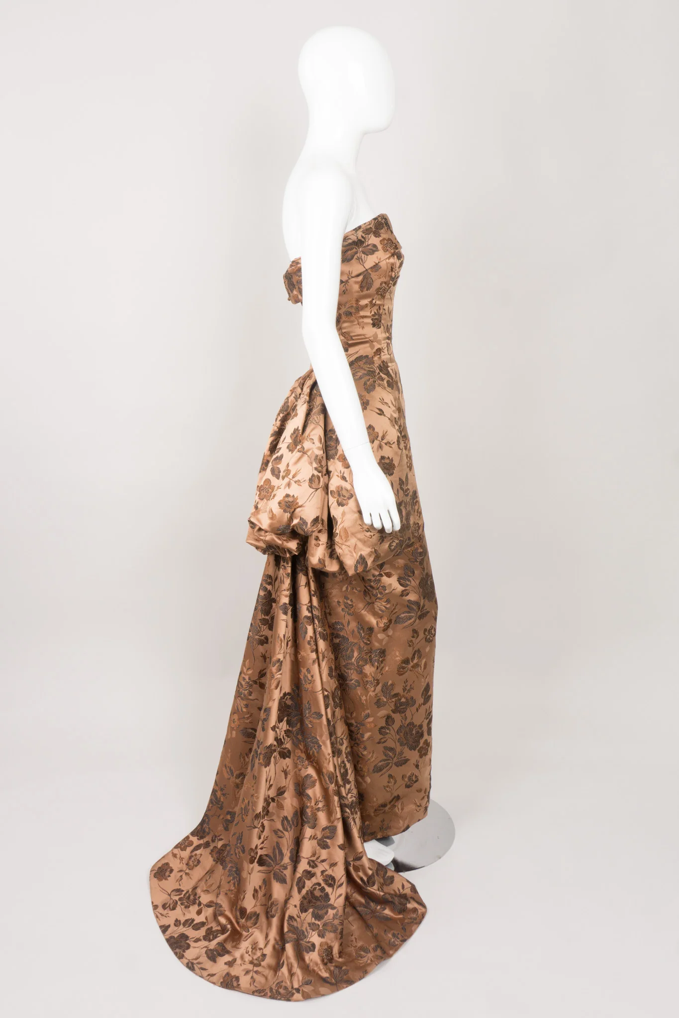 Side Bustle Strapless Gown - Image 9