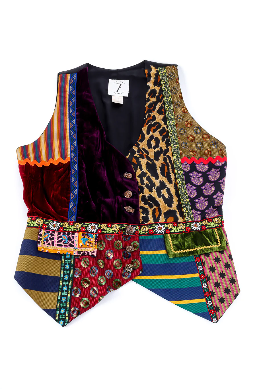 Silk and Wool Patchwork Vest - Image 5