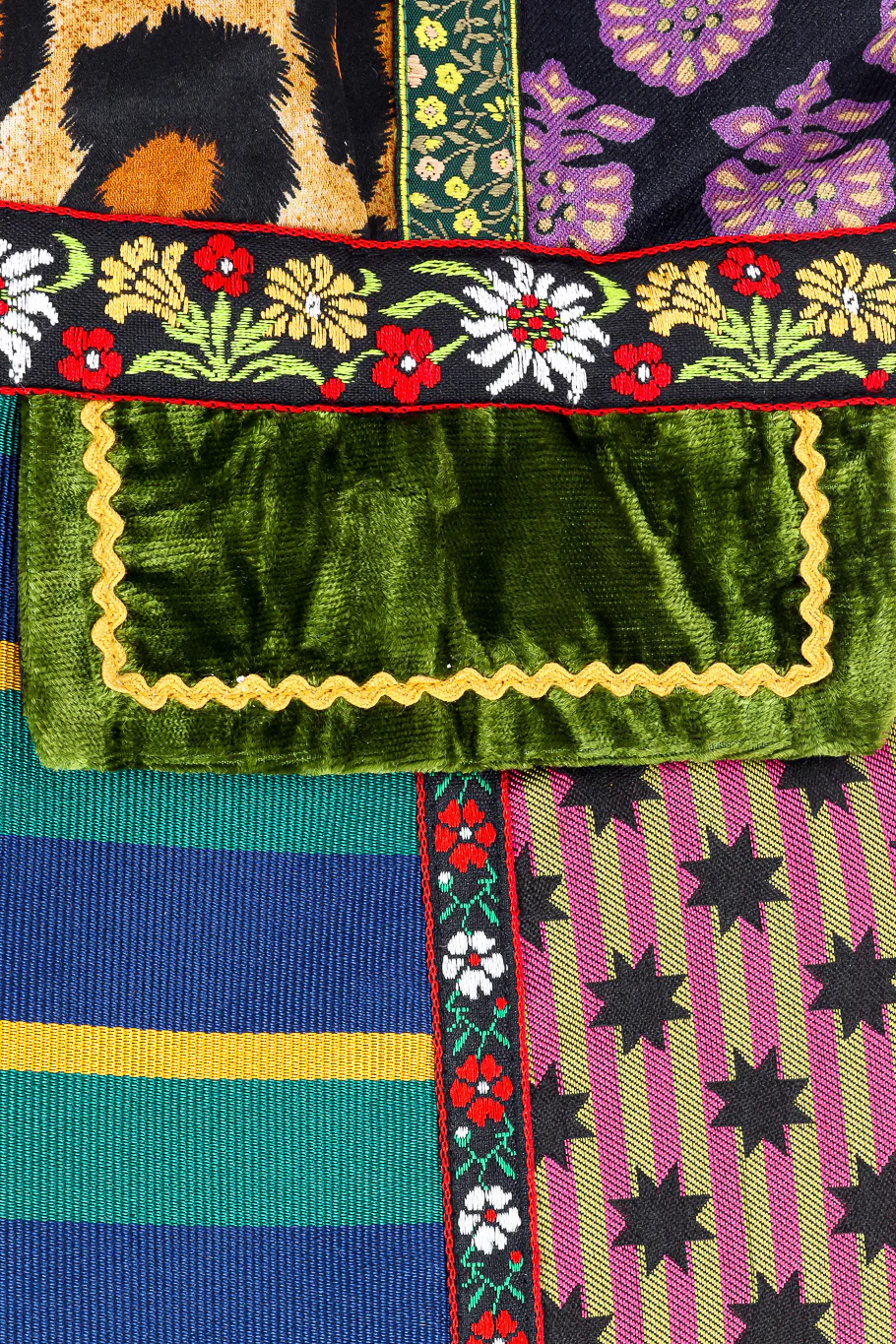 Silk and Wool Patchwork Vest - Image 9