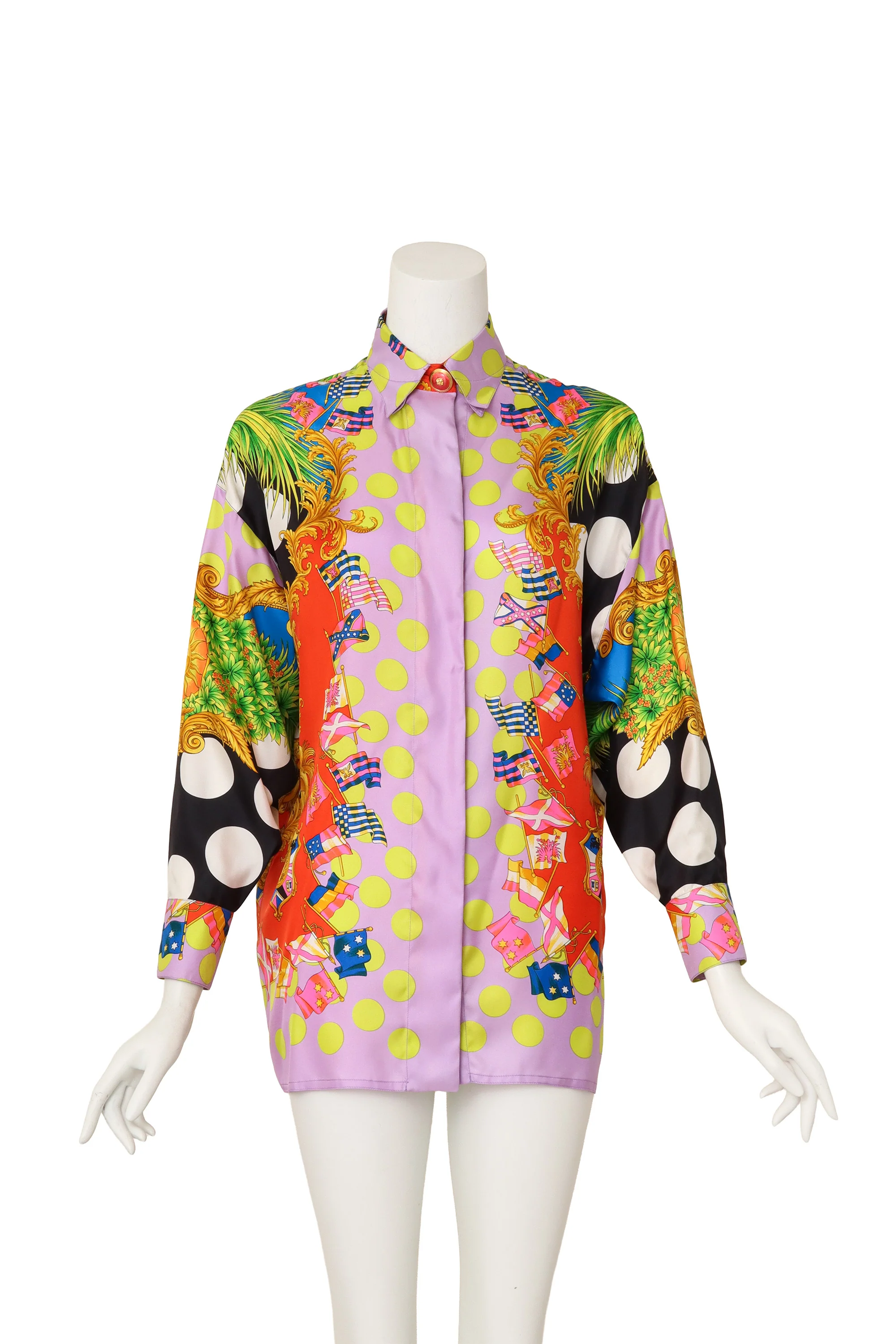 1993 S/S Baroque Miami Silk Blouse