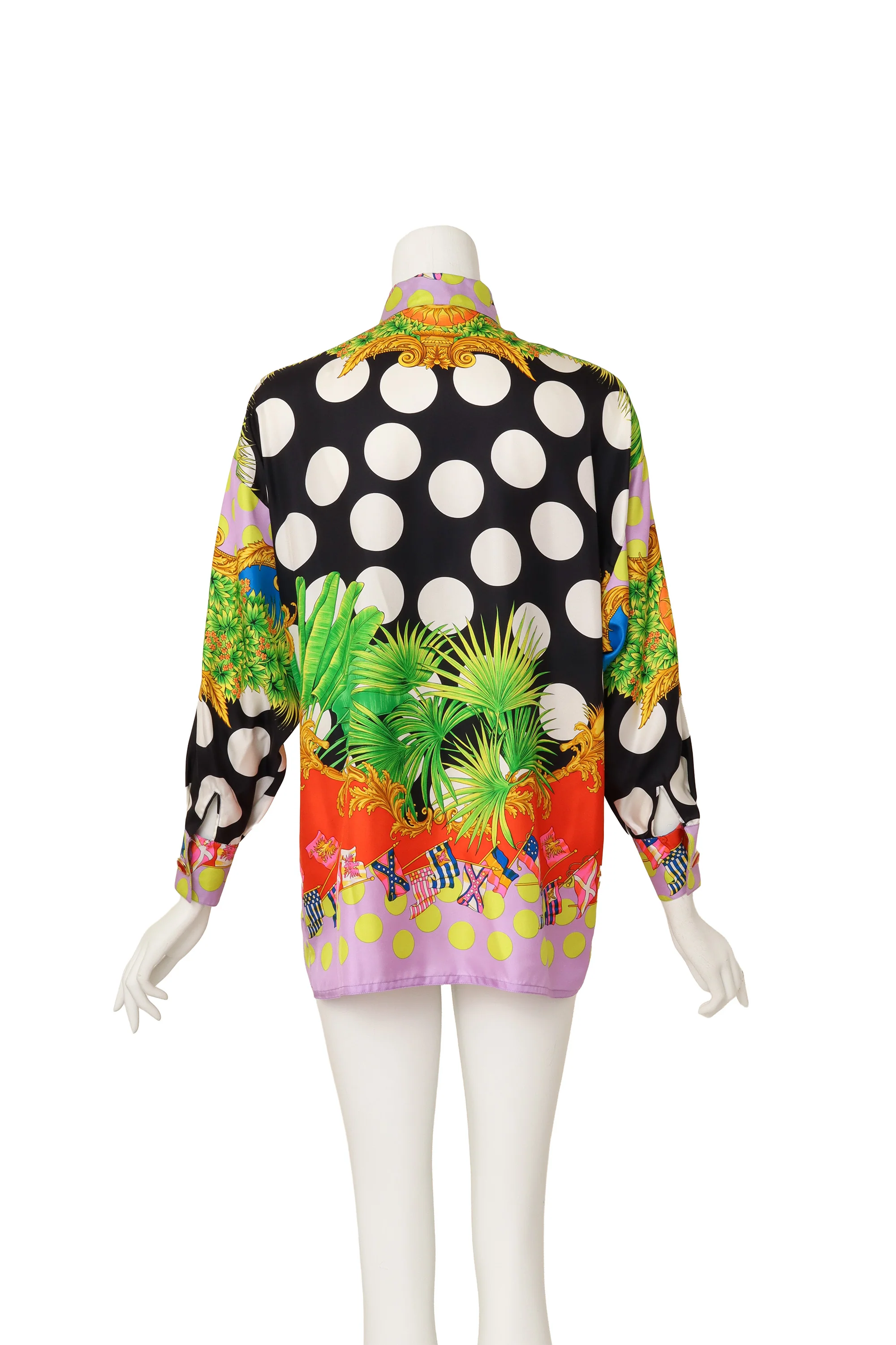 1993 S/S Baroque Miami Silk Blouse - Image 5