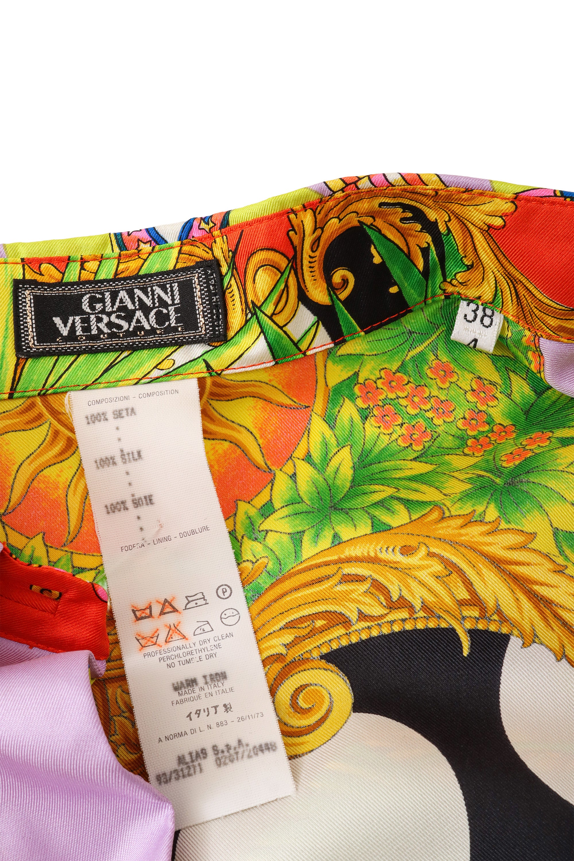 1993 S/S Baroque Miami Silk Blouse - Image 8