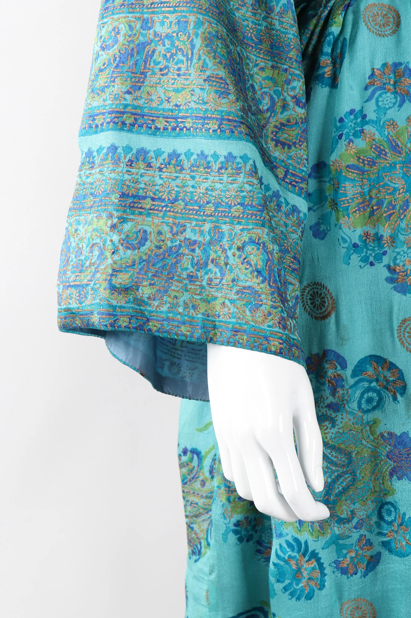 Silk Block Print Caftan - Image 11