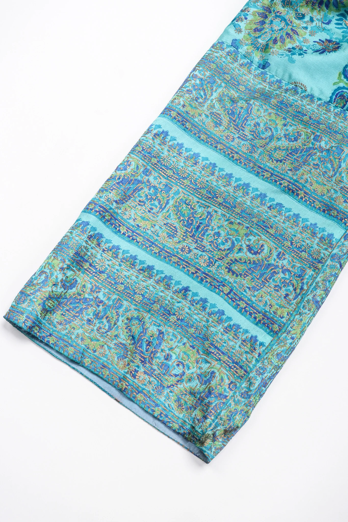 Silk Block Print Caftan - Image 13