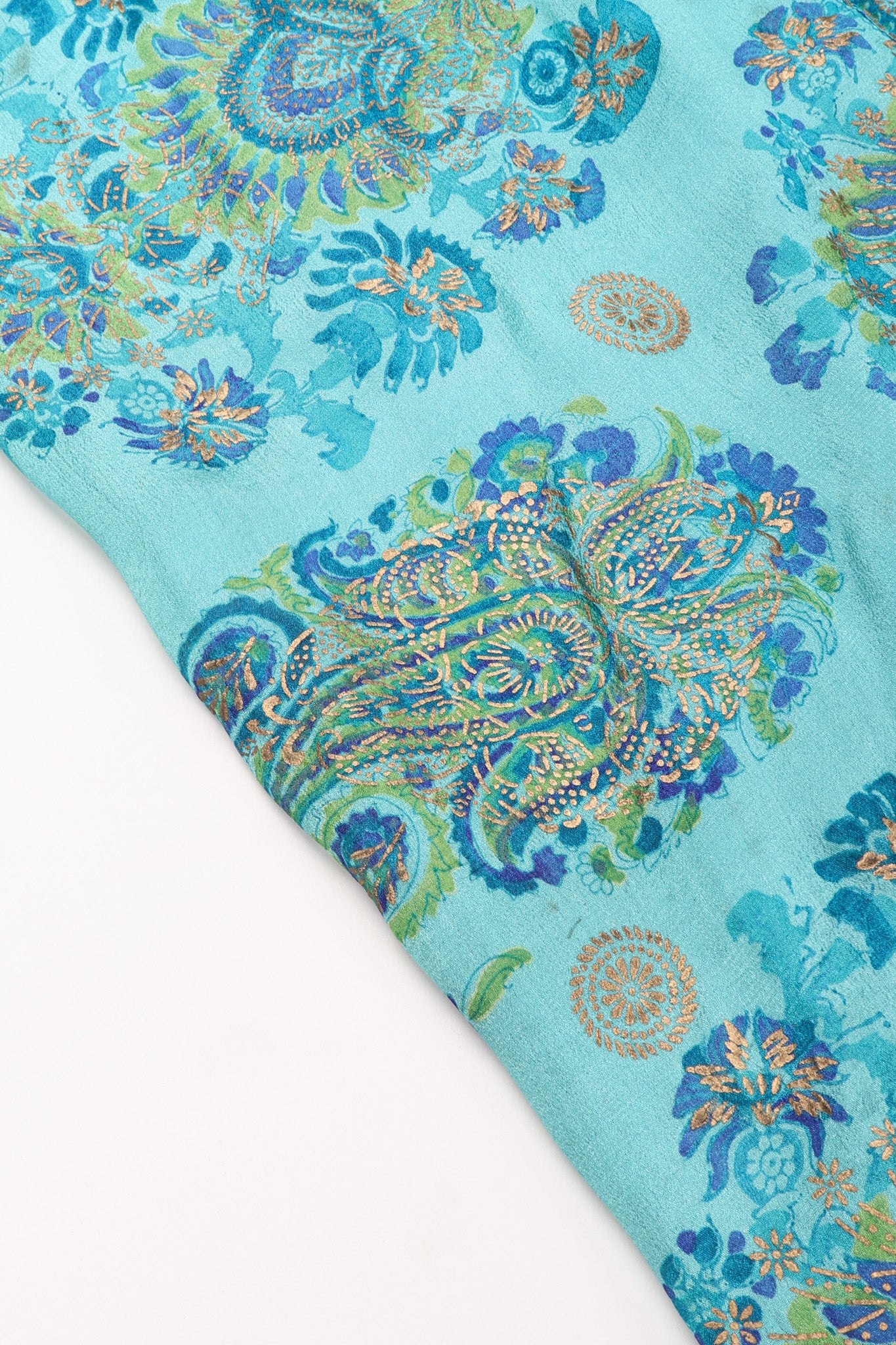 Silk Block Print Caftan - Image 14