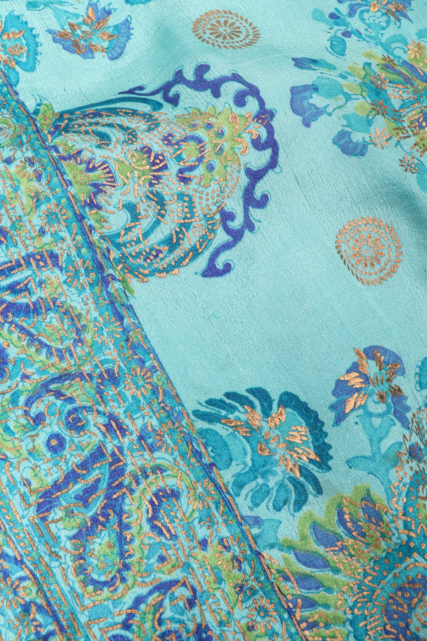 Silk Block Print Caftan - Image 15