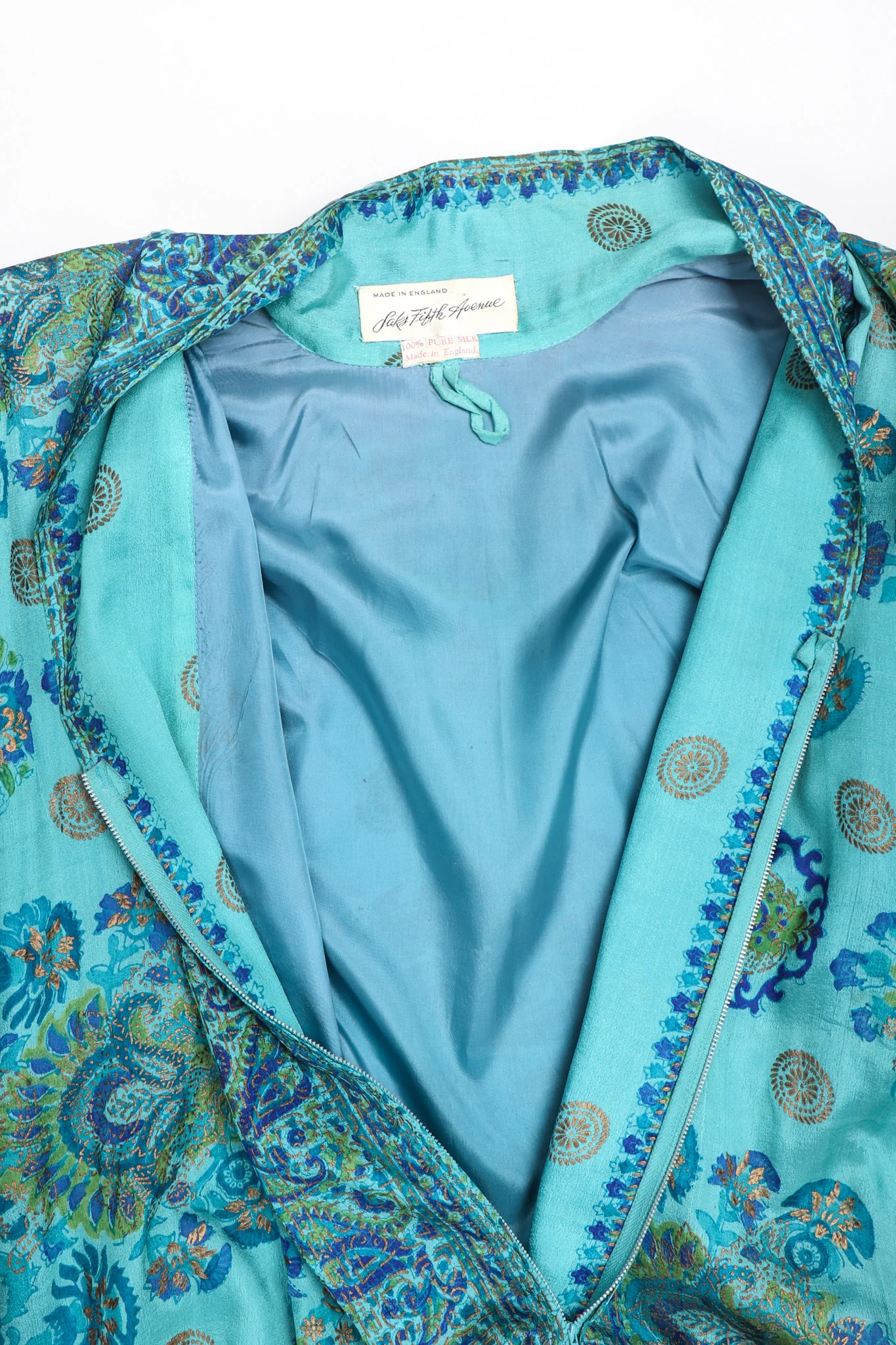 Silk Block Print Caftan - Image 18