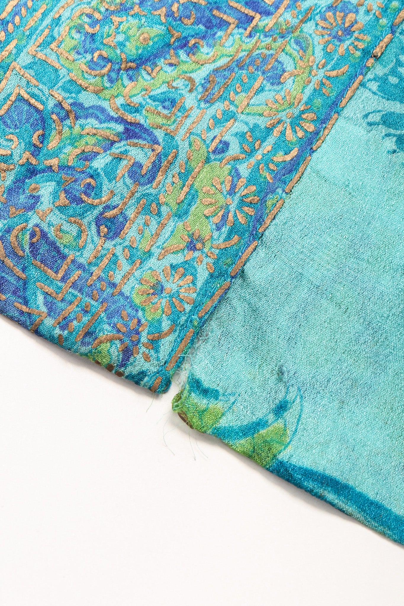 Silk Block Print Caftan - Image 21