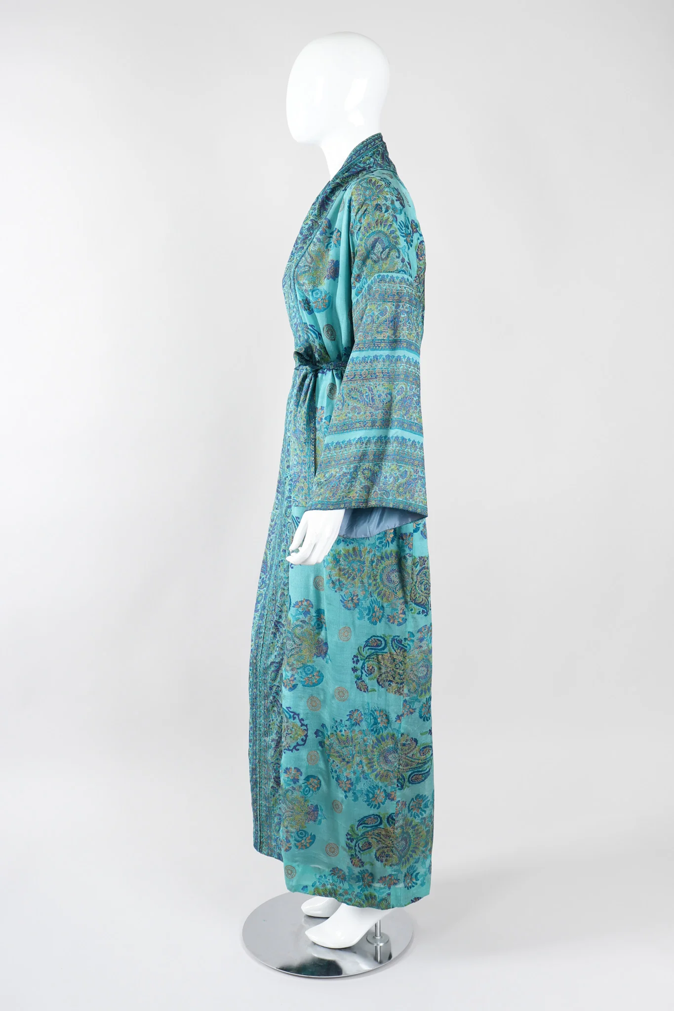 Silk Block Print Caftan - Image 5