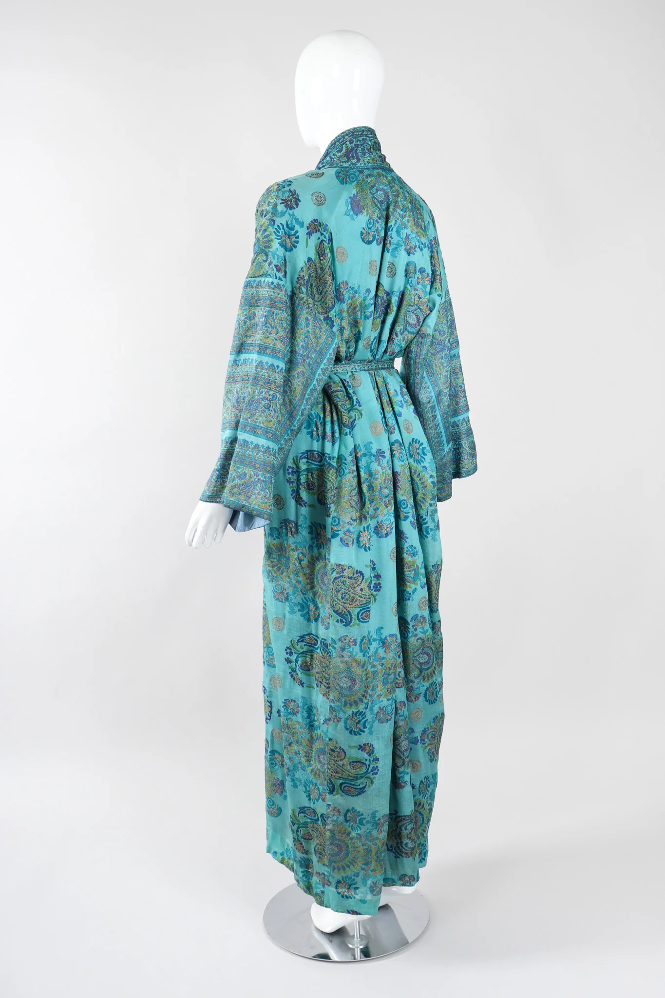 Silk Block Print Caftan - Image 6