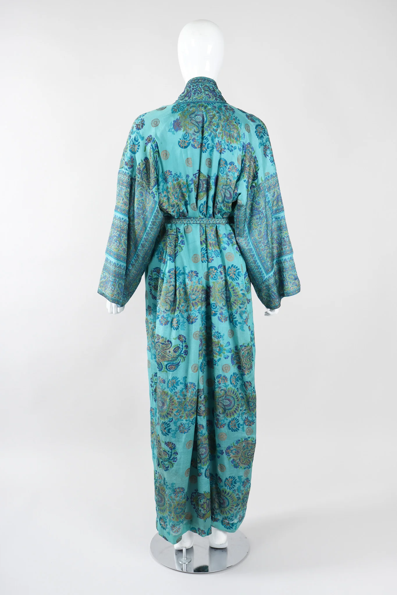 Silk Block Print Caftan - Image 7