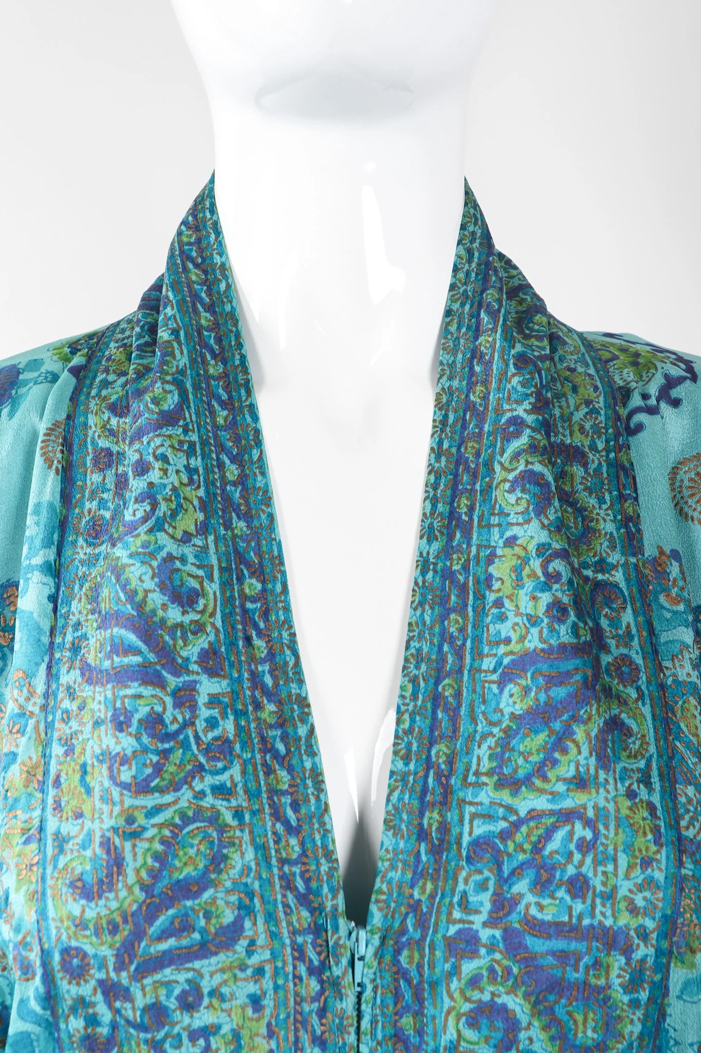 Silk Block Print Caftan - Image 8