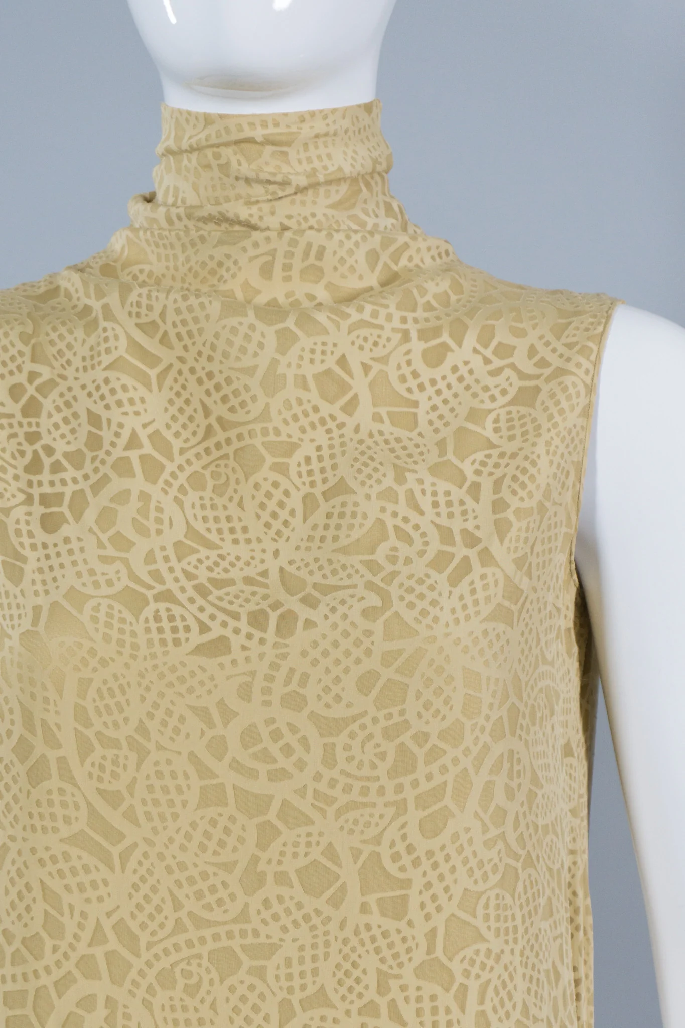 Silk Burnout Column Dress - Image 6