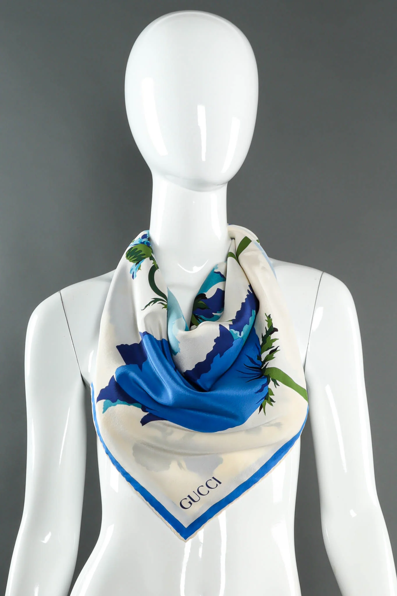Silk Carnation Floral Scarf