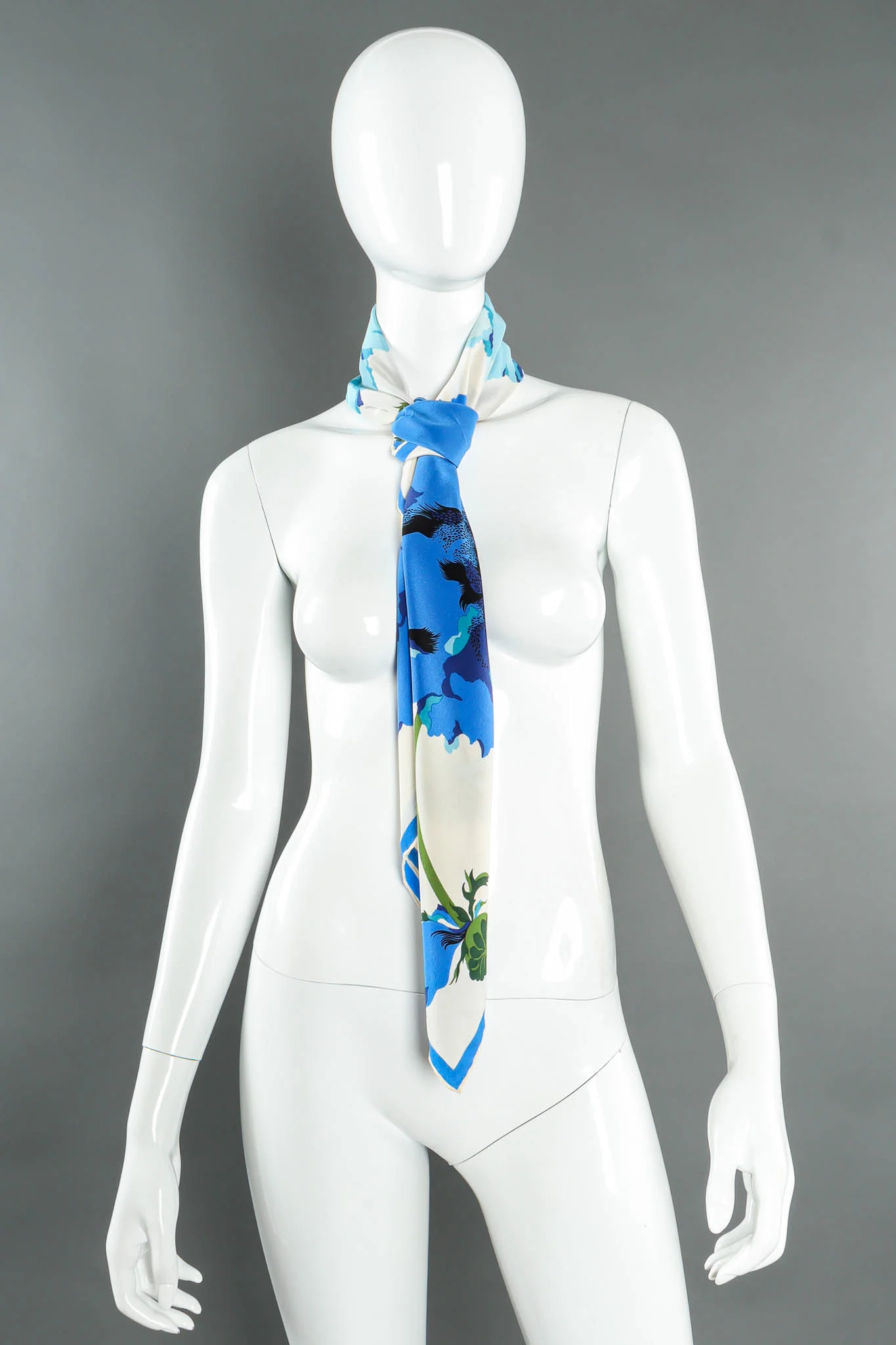 Silk Carnation Floral Scarf - Image 3