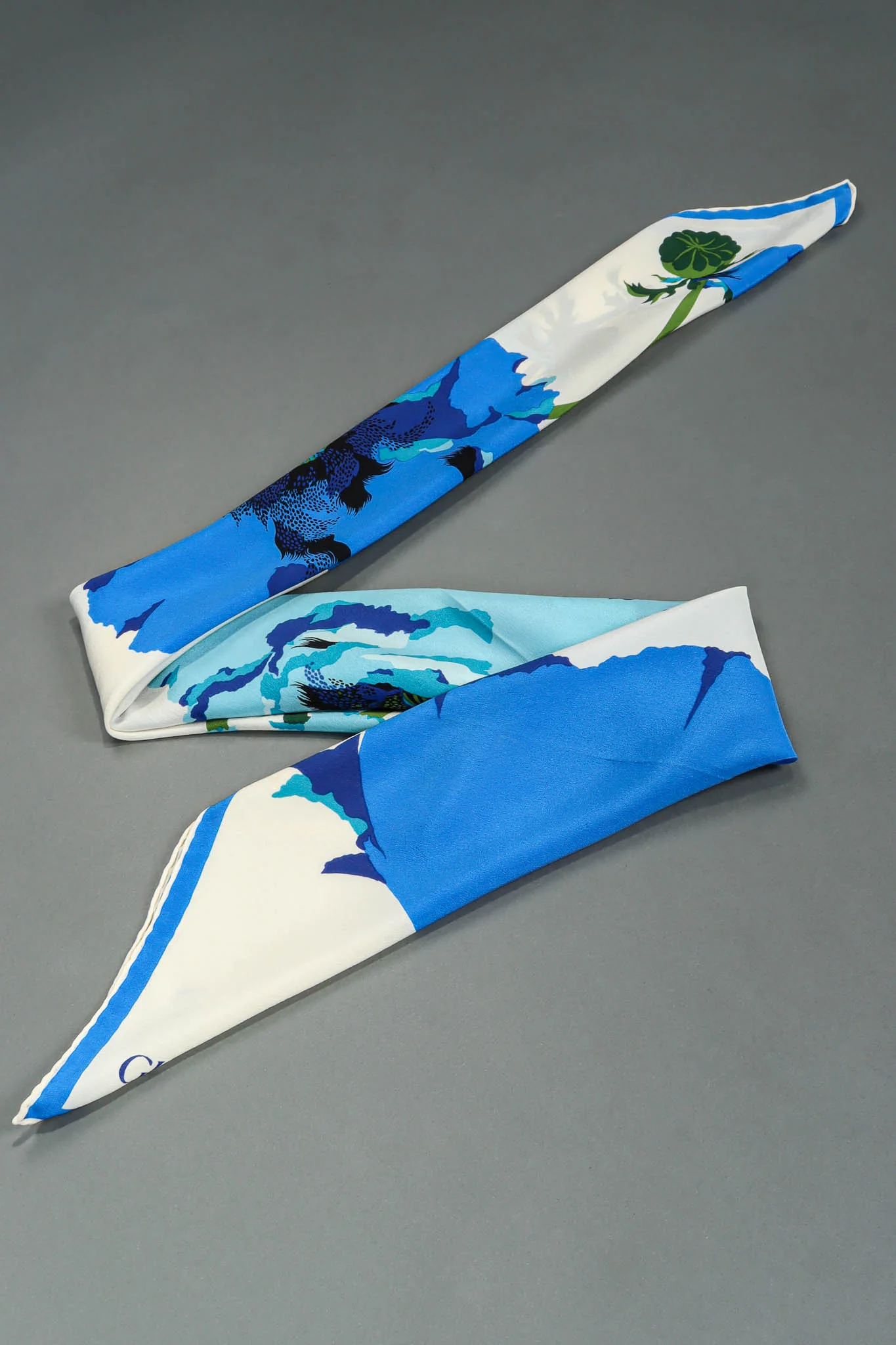 Silk Carnation Floral Scarf - Image 6