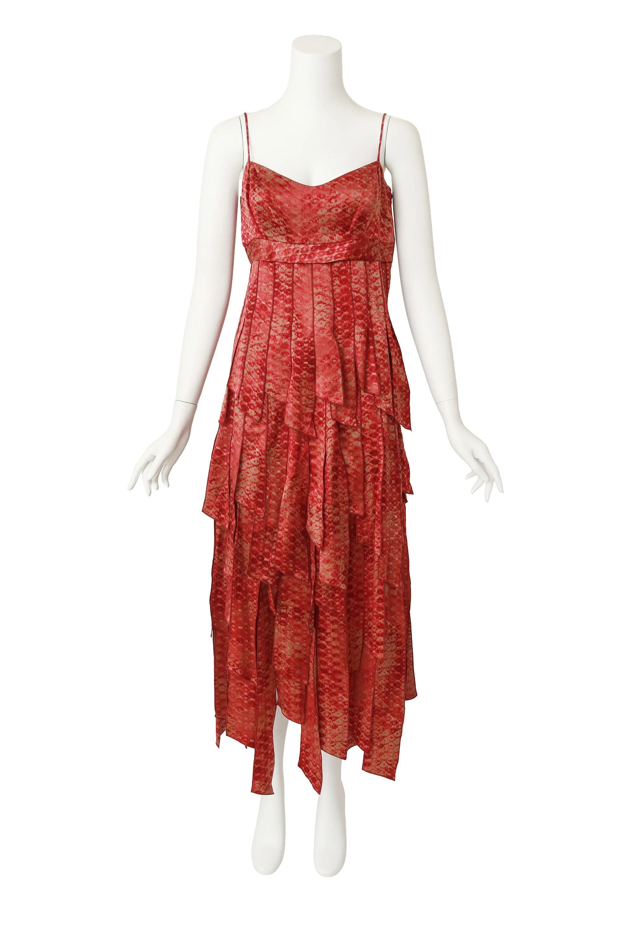 Silk Carwash Hem Top & Skirt Set