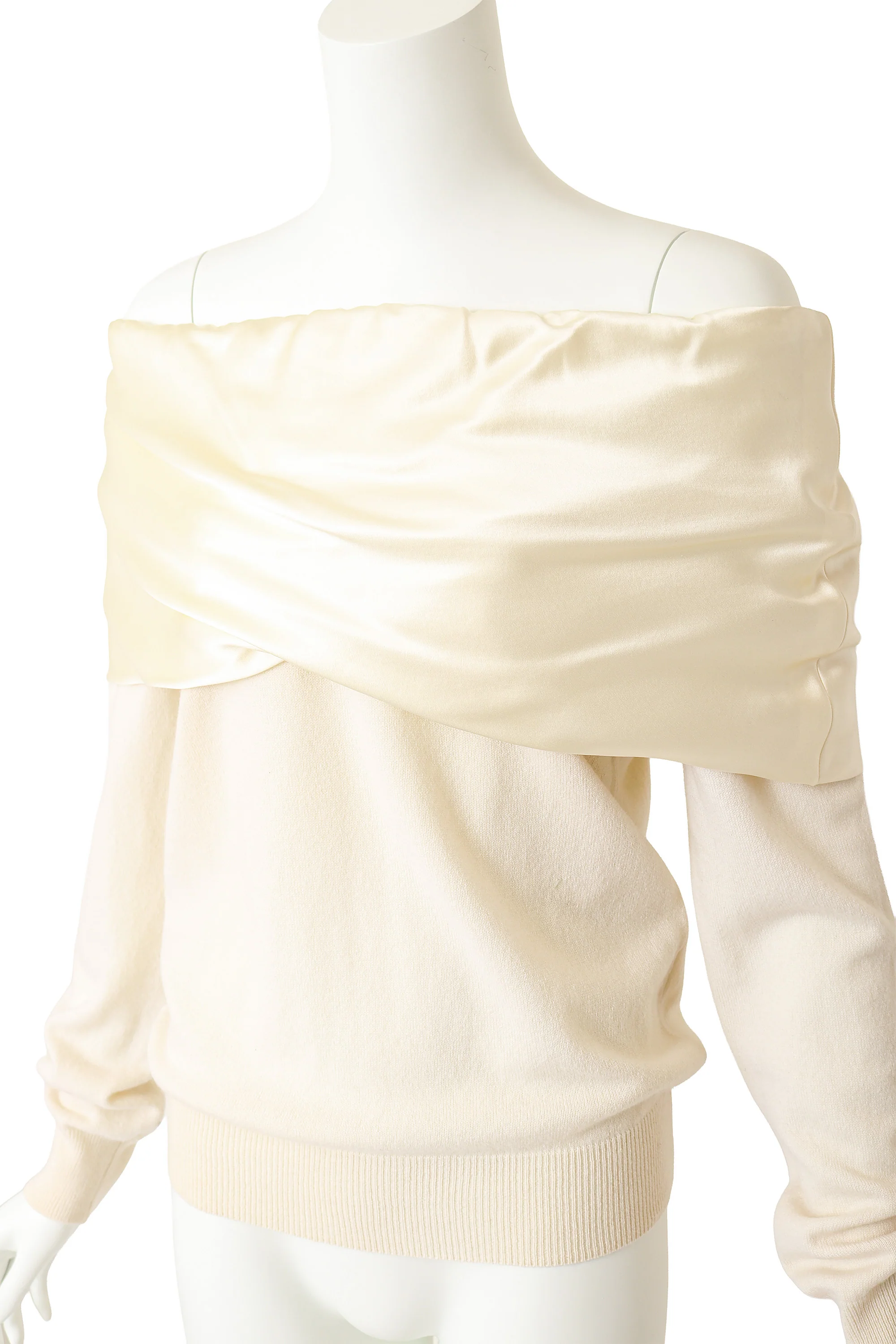 Silk & Cashmere Bardot Top - Image 2