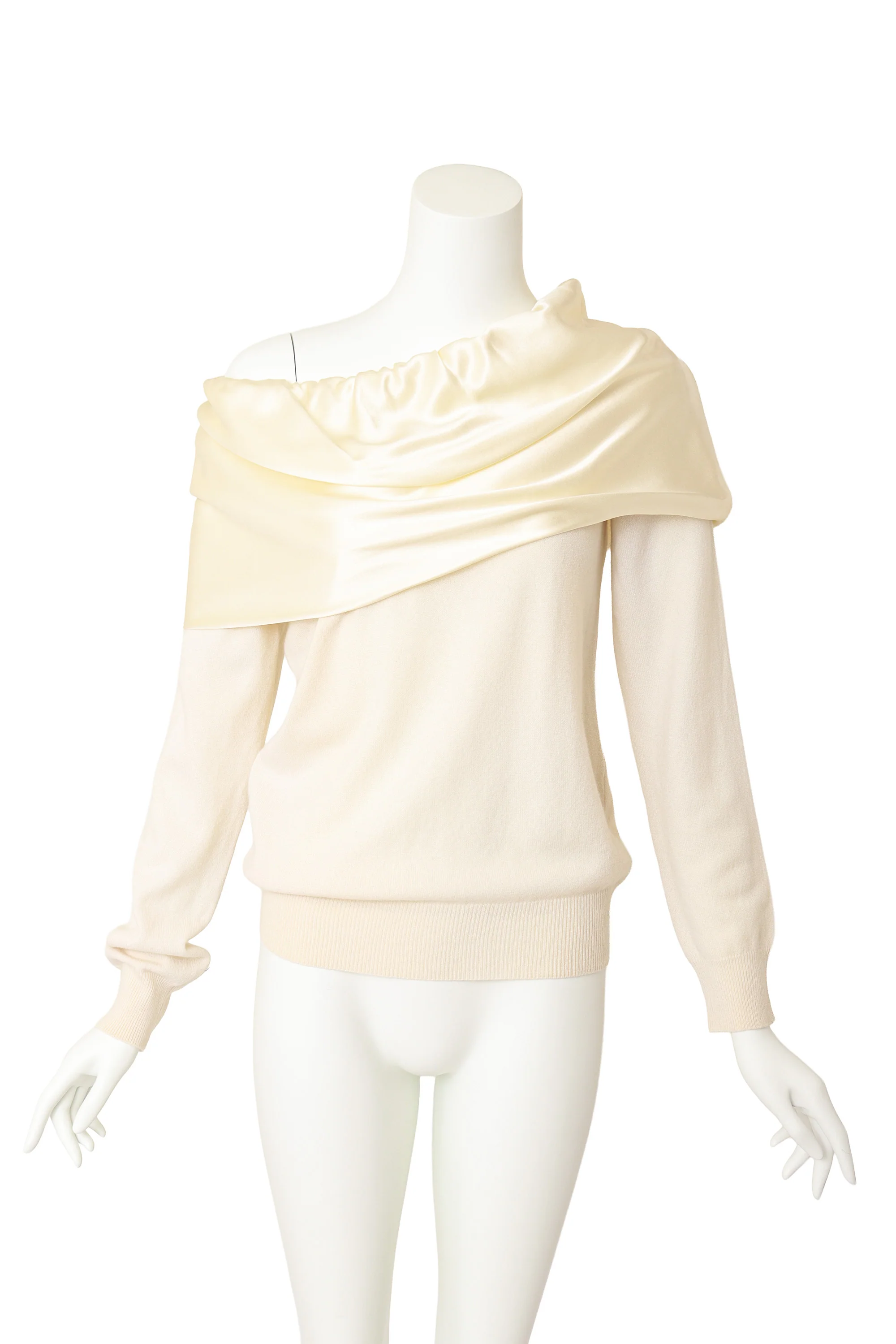 Silk & Cashmere Bardot Top - Image 3