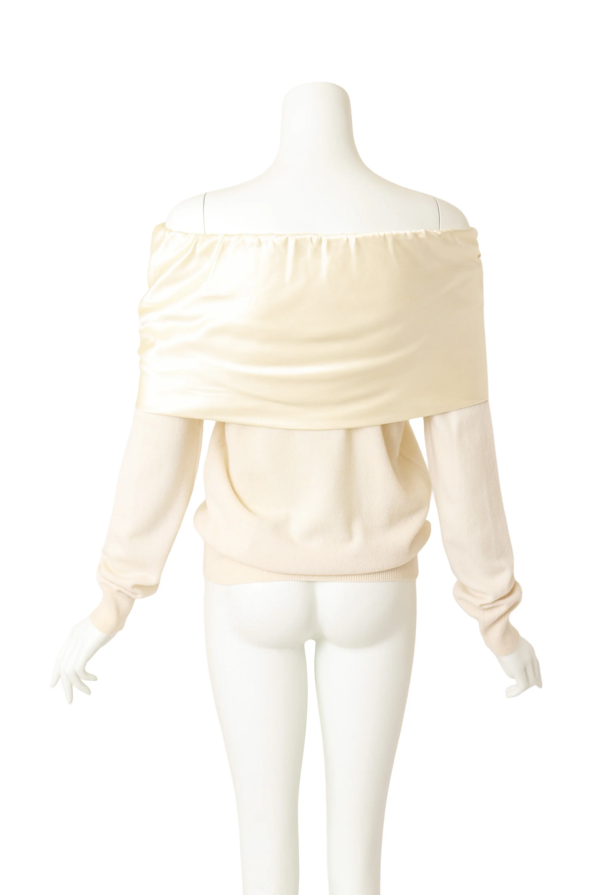 Silk & Cashmere Bardot Top - Image 4