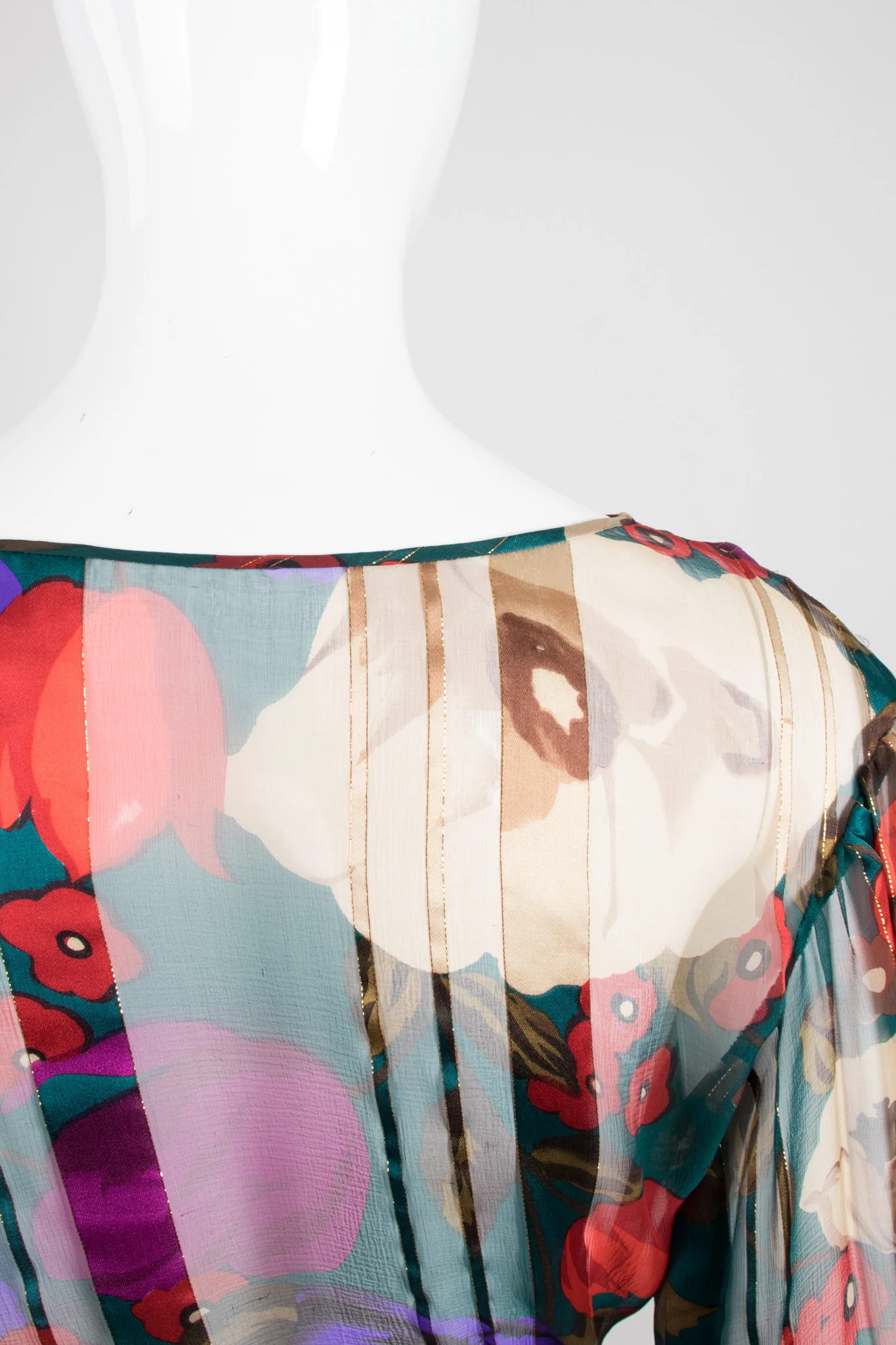 Silk Chiffon Floral Dress - Image 9