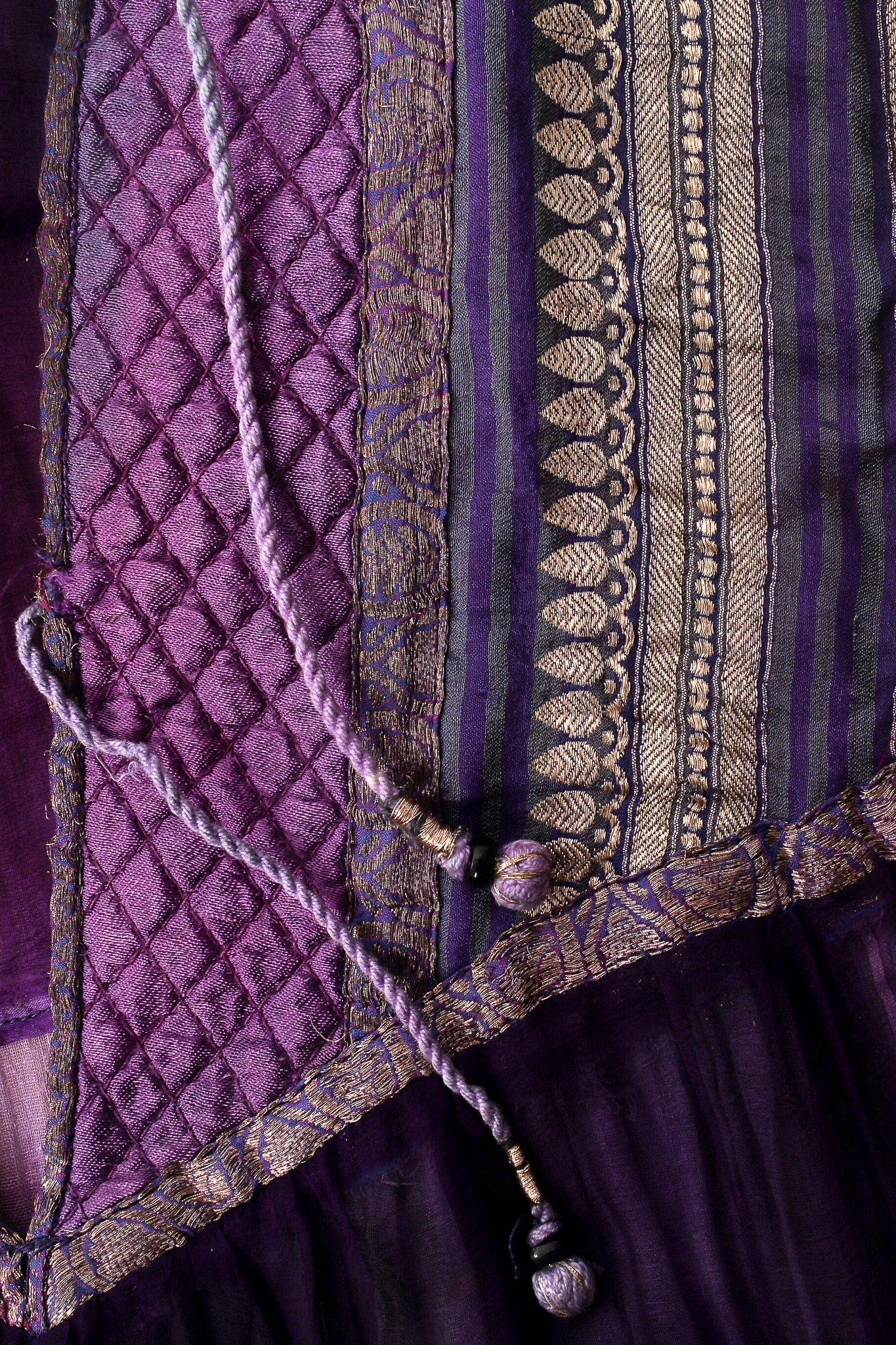 Silk Chiffon Floral Embroidered Indian Dress - Image 6