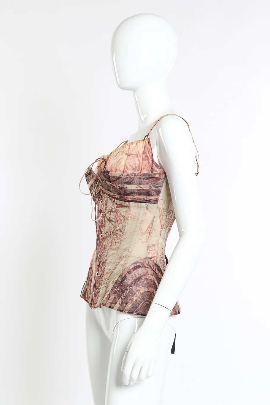 Silk Chiffon Rococo Corset Top - Image 3