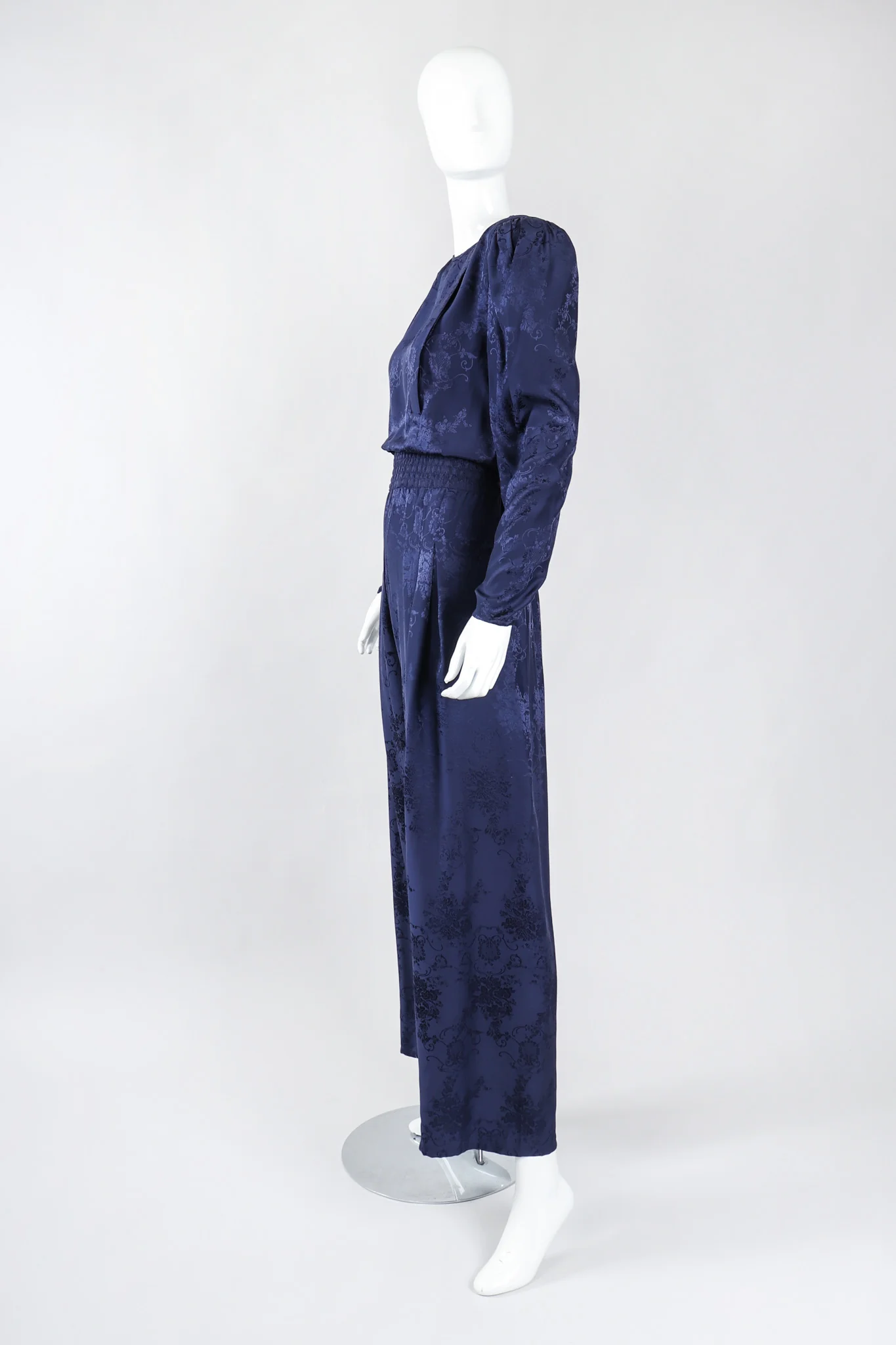 Silk Damask Power Jumpsuit - Image 3