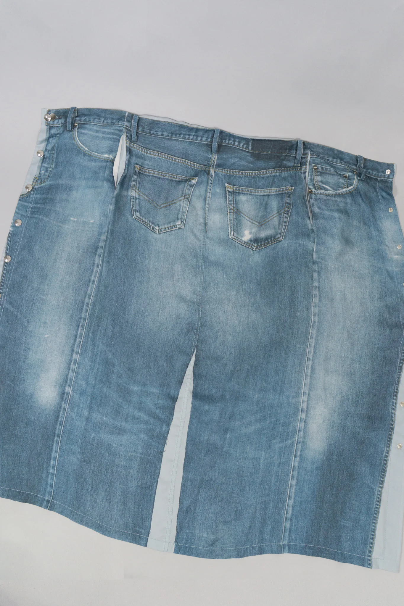 Silk Denim Print Skirt - Image 14