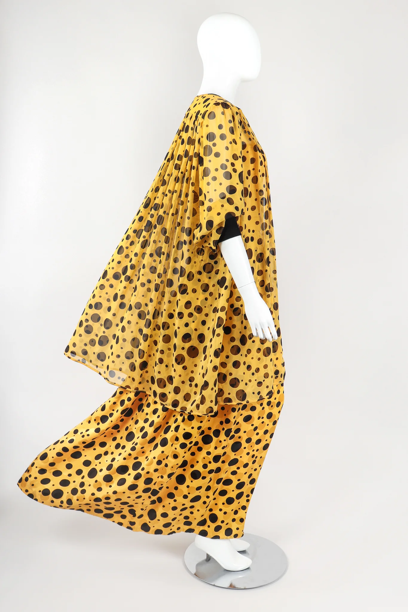 Silk Dot Dress & Sheer Jacket - Image 5