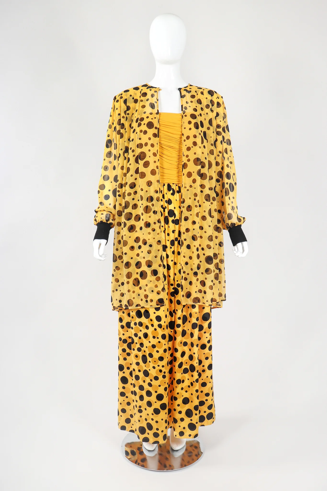 Silk Dot Dress & Sheer Jacket - Image 6