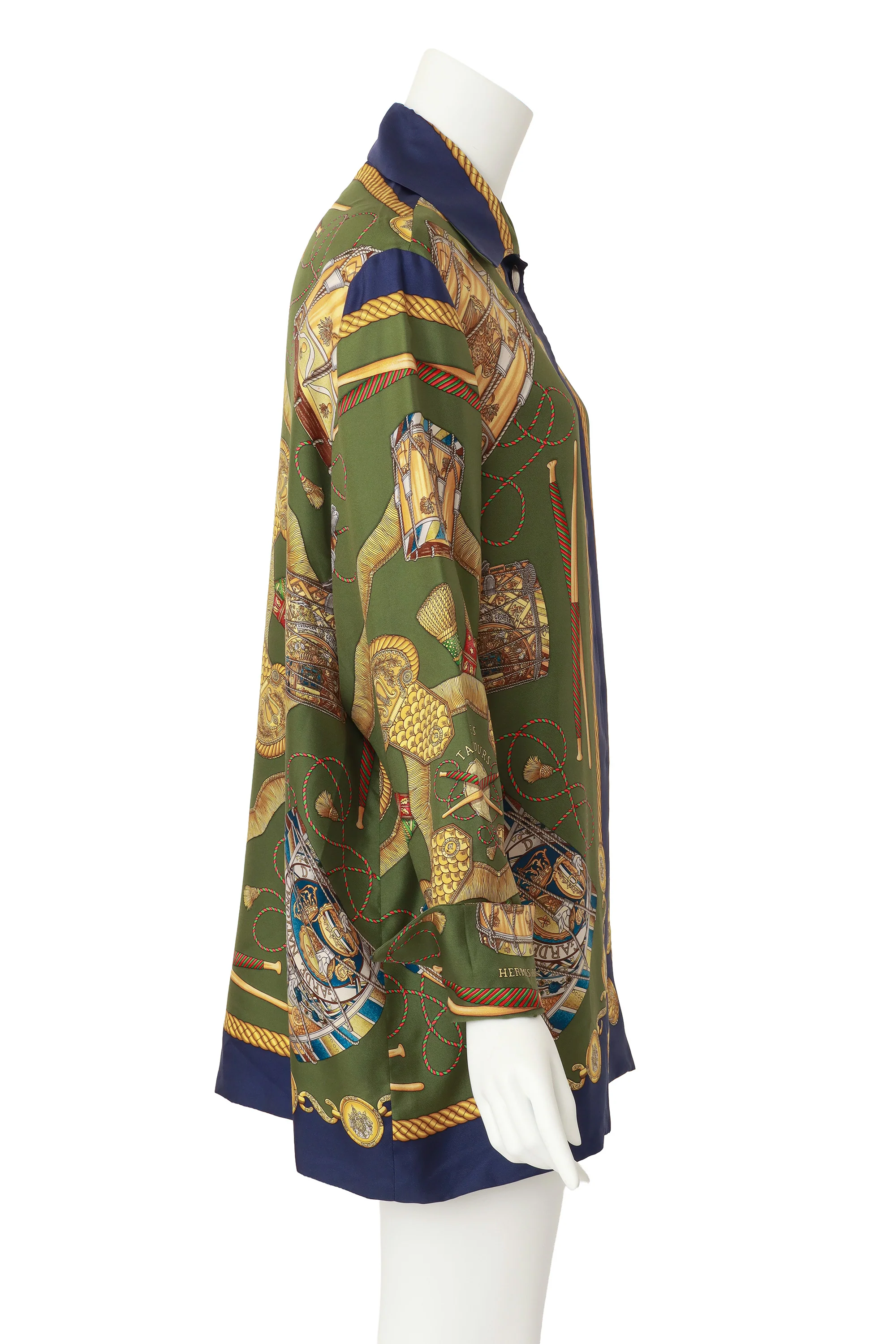 Silk Drum Scarf Blouse - Image 3