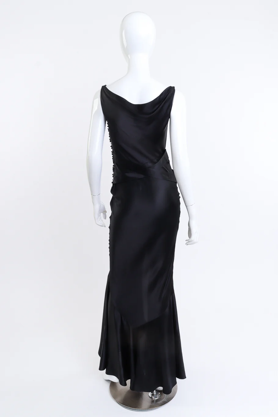 Silk Emblem Belt Bias Dress - Image 4